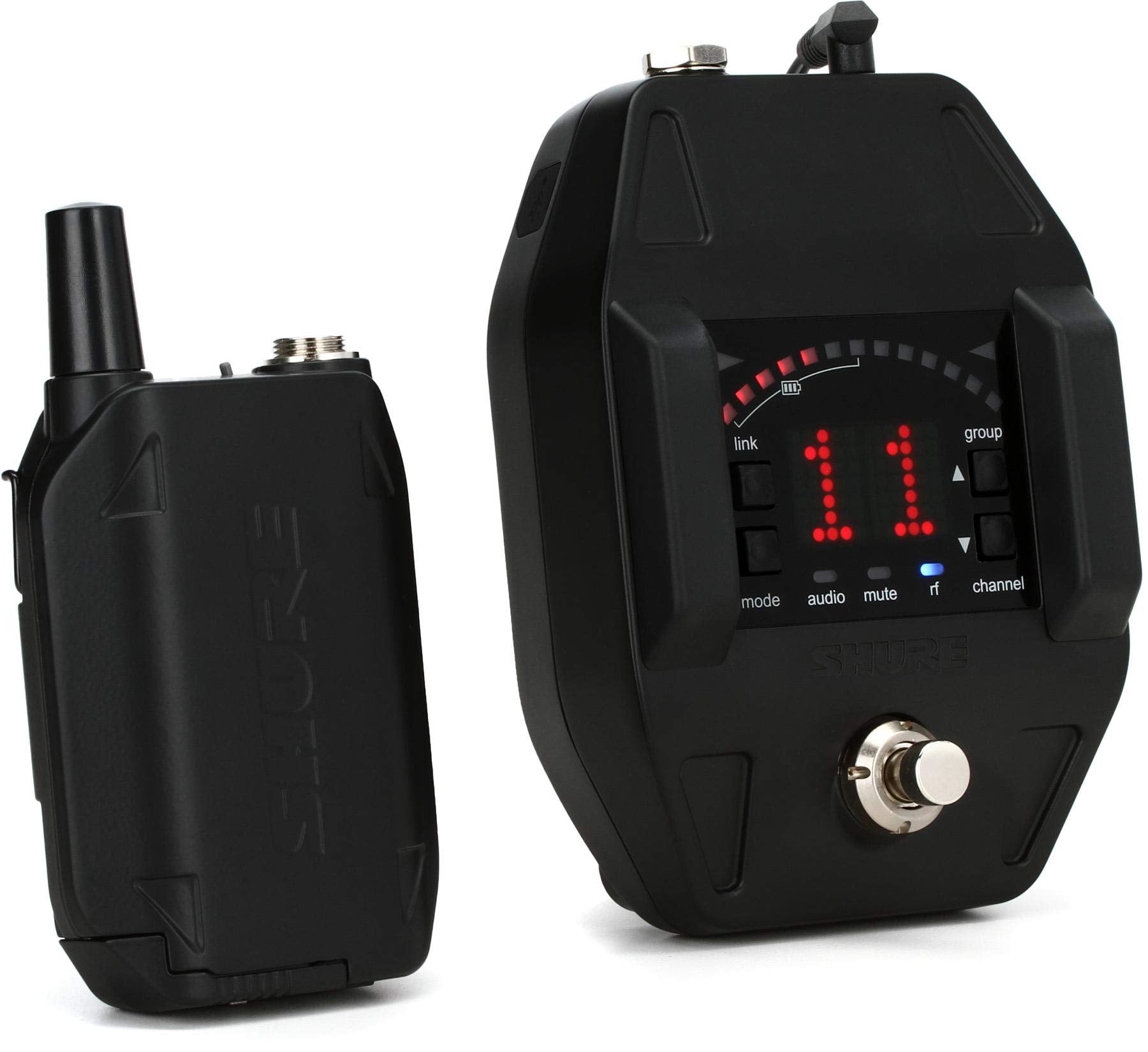 Shure GLXD16 Rechargeable Wireless System for Guitarists and Bassists with GLXD6 Digital Guitar Pedal Receiver, GLXD1 Bodypack T