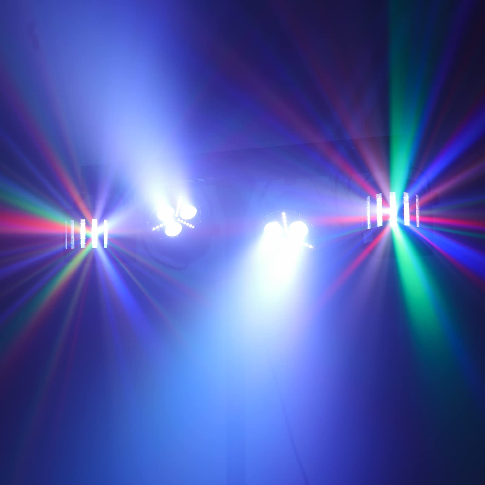 Telbum DJ Lighting Packages with Carry Bag, DJ Lights with Stand (7.5Ft) Sound Activated, DMX & Remote Control, Mobile Gig Light