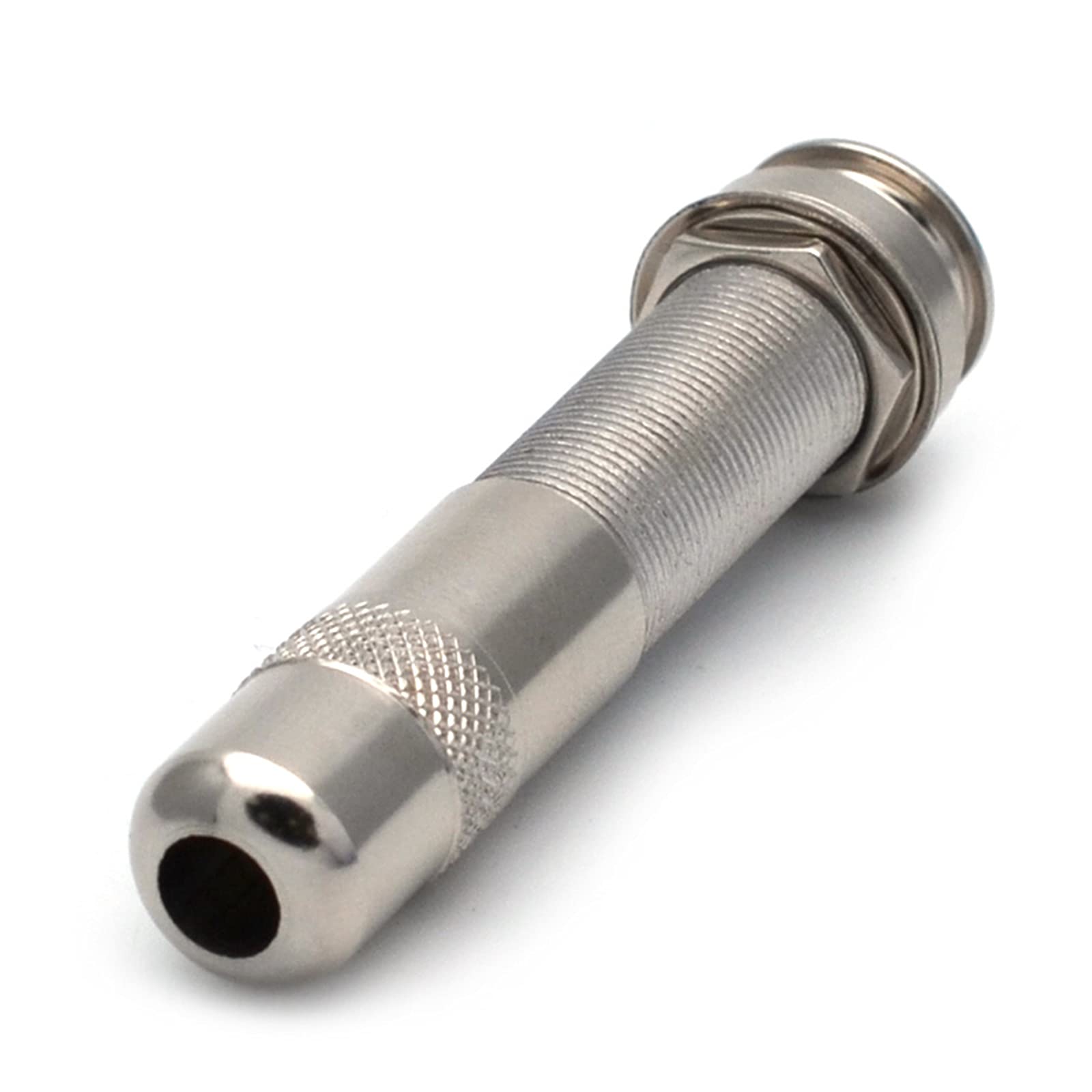 SAPHUE Brass Electric Guitar Bass 1/4Inch Barrel Jack 44.5x16cm Cylinder Input/Output Stereo Barrel Endpin Long Threaded Jack So