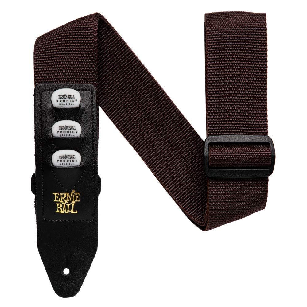 Ernie Ball Pickholder Polypro Guitar Strap, Brown (P04250)