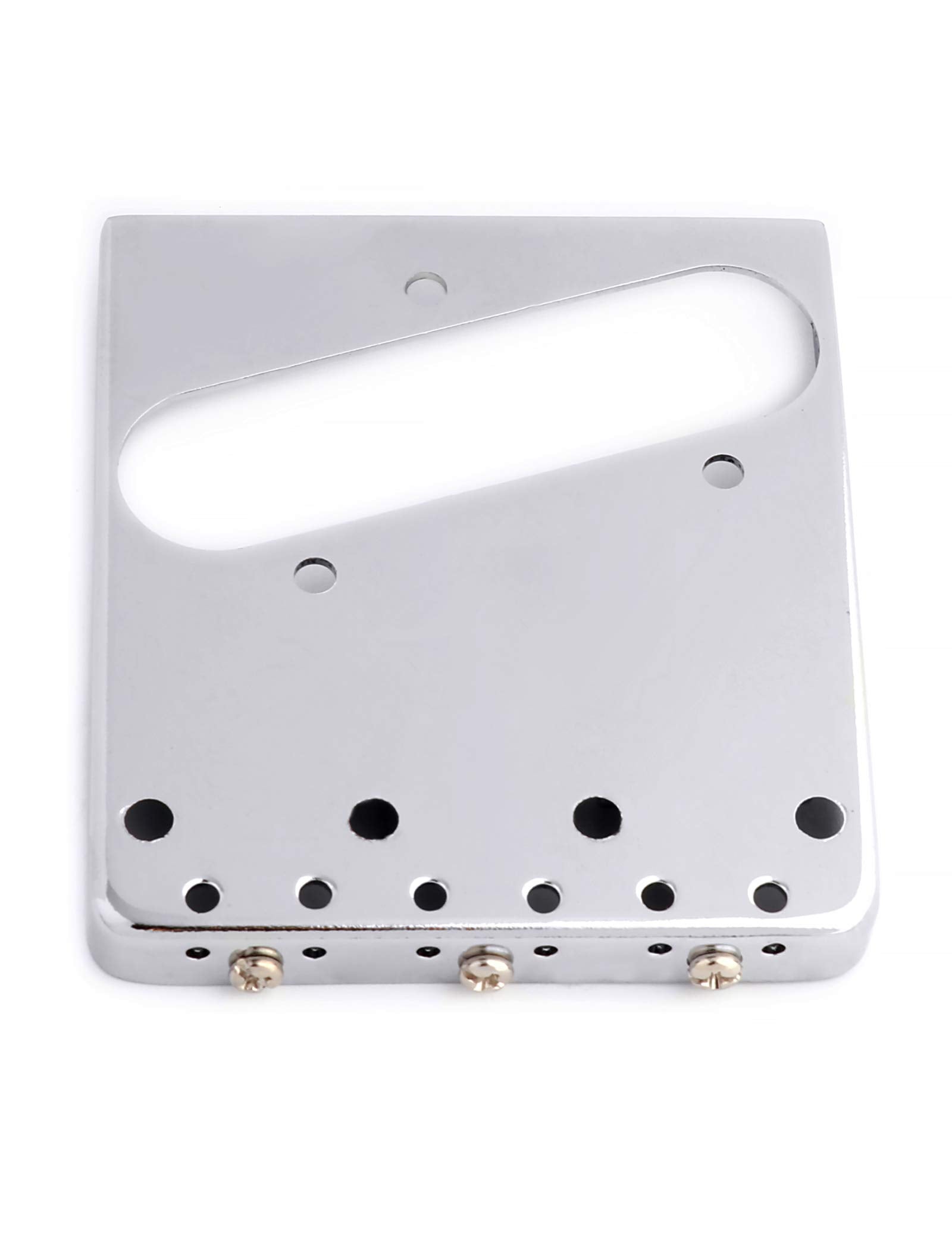 Holmer Guitar Bridge Tailpiece 3 Brass Saddles Bridge for Vintage Tele Telecaster Style Electric Guitar Parts Top or Bottom Load