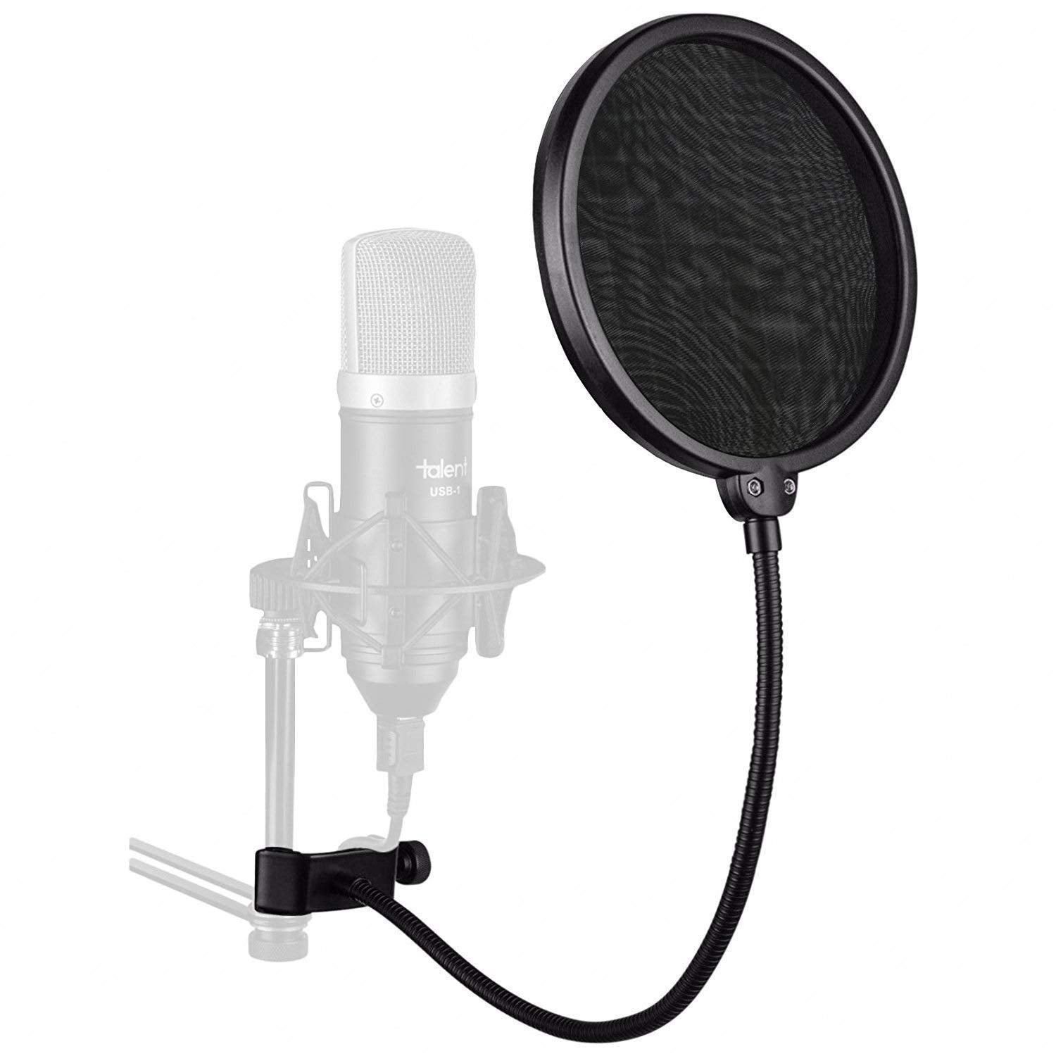 Powerpak Pf-100 6 Inch Studio Microphone Pop Filter | For Singing, Music Making, Smule, Studio Recording And Youtube | Shield Ma