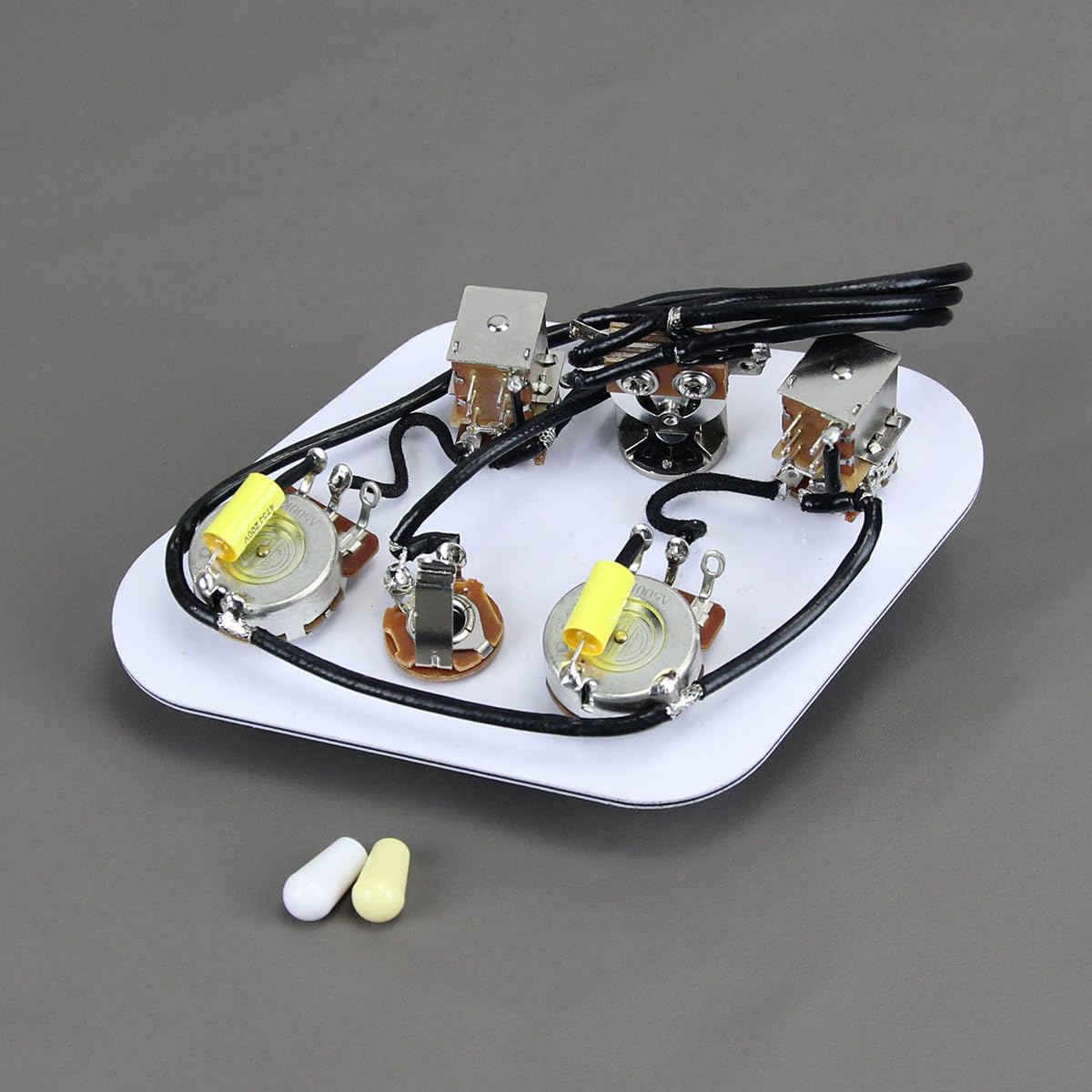 FLEOR 2T2V Prewired Wiring Harness Kit Pre-Wired 3-Way Switch Push-Push Pots for SG Guitar Part