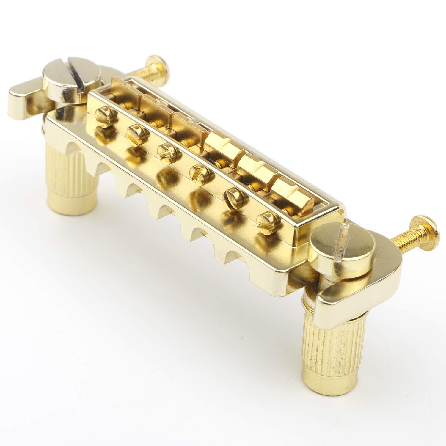 Swhc 6 String Electric Guitar LP Tune-O-Matic Wraparound Adjustable Bridge Studs Tailpiece Les Paul Style Gold