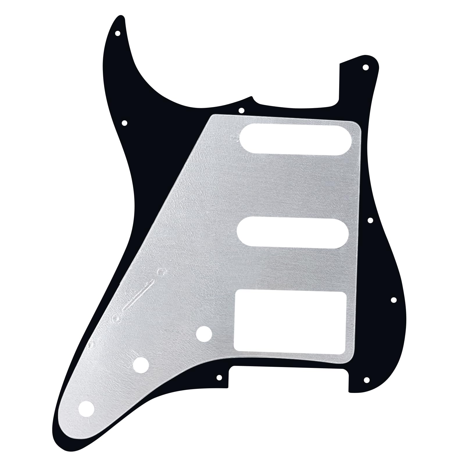 Banworks 3 Ply Strat HSS Pickguard 11-Hole Electric Guitar Pickguard SSH Scratch Plate for USA/Mexican Fender Modern Style Stand