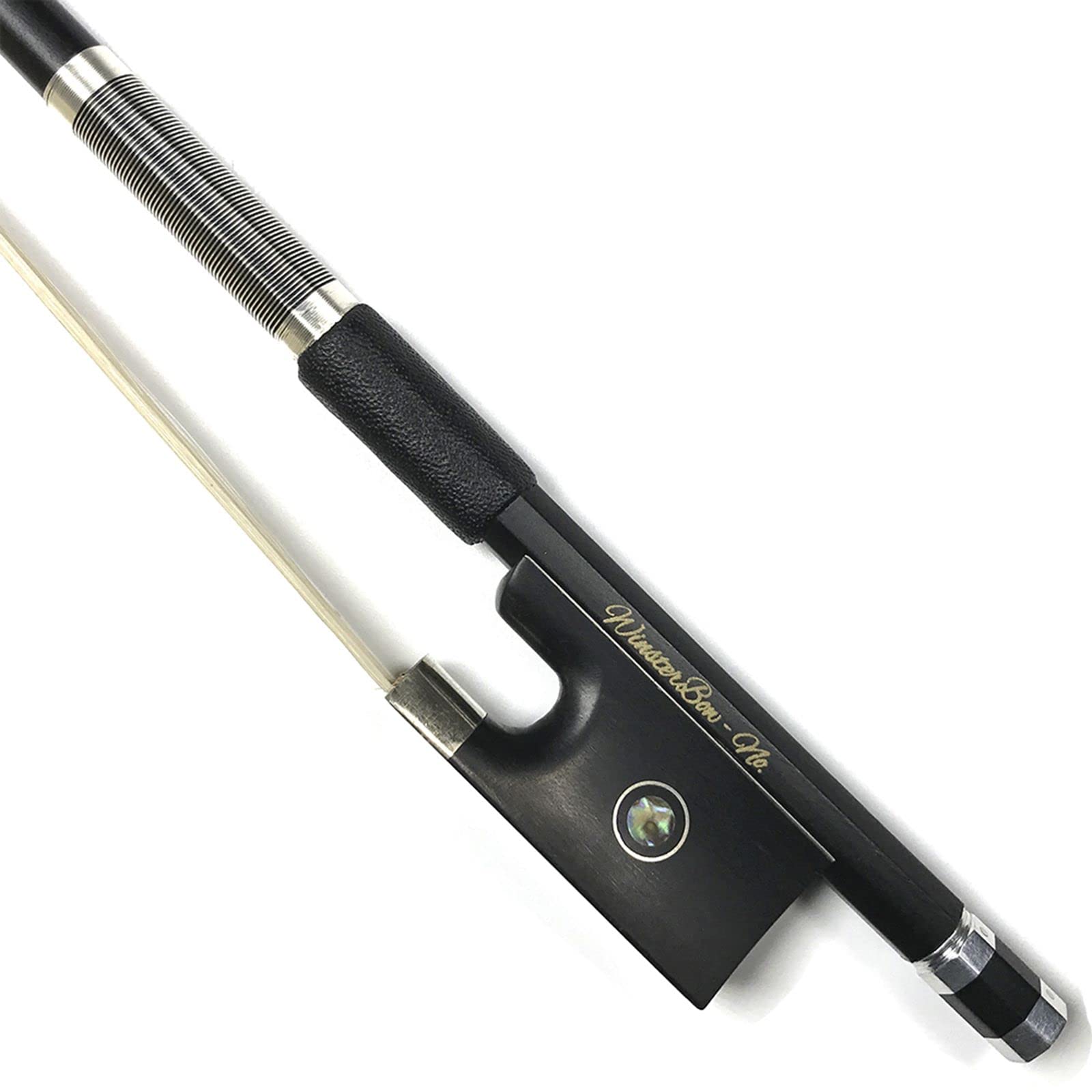 WinsterBow Carbon Fiber Violin Bow 1/2 Violin Bow Unbleached White Horse Hair Art No.VN108