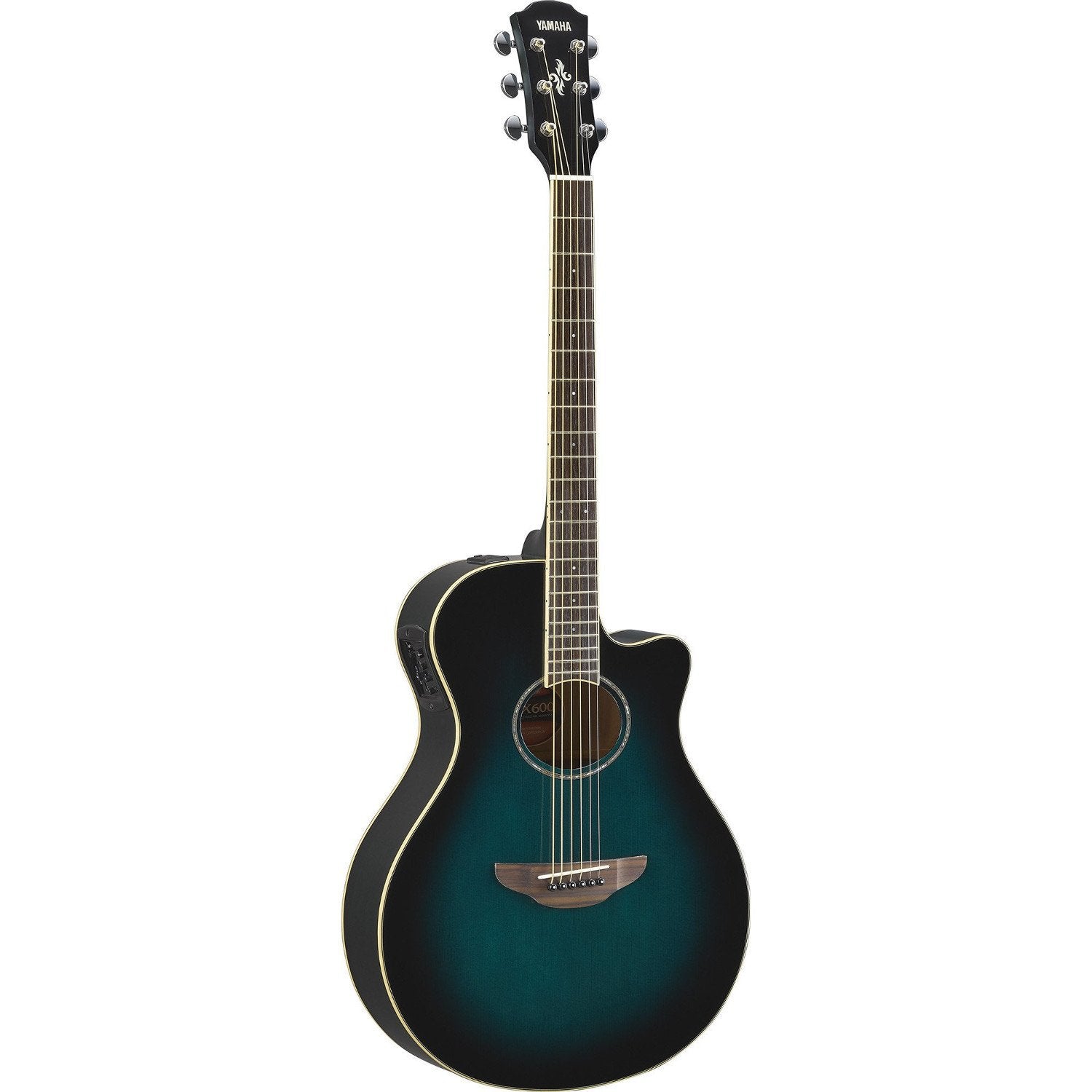 Yamaha Apx600 Obb Thin Body Acoustic-Electric Guitar, Oriental Blue Burst