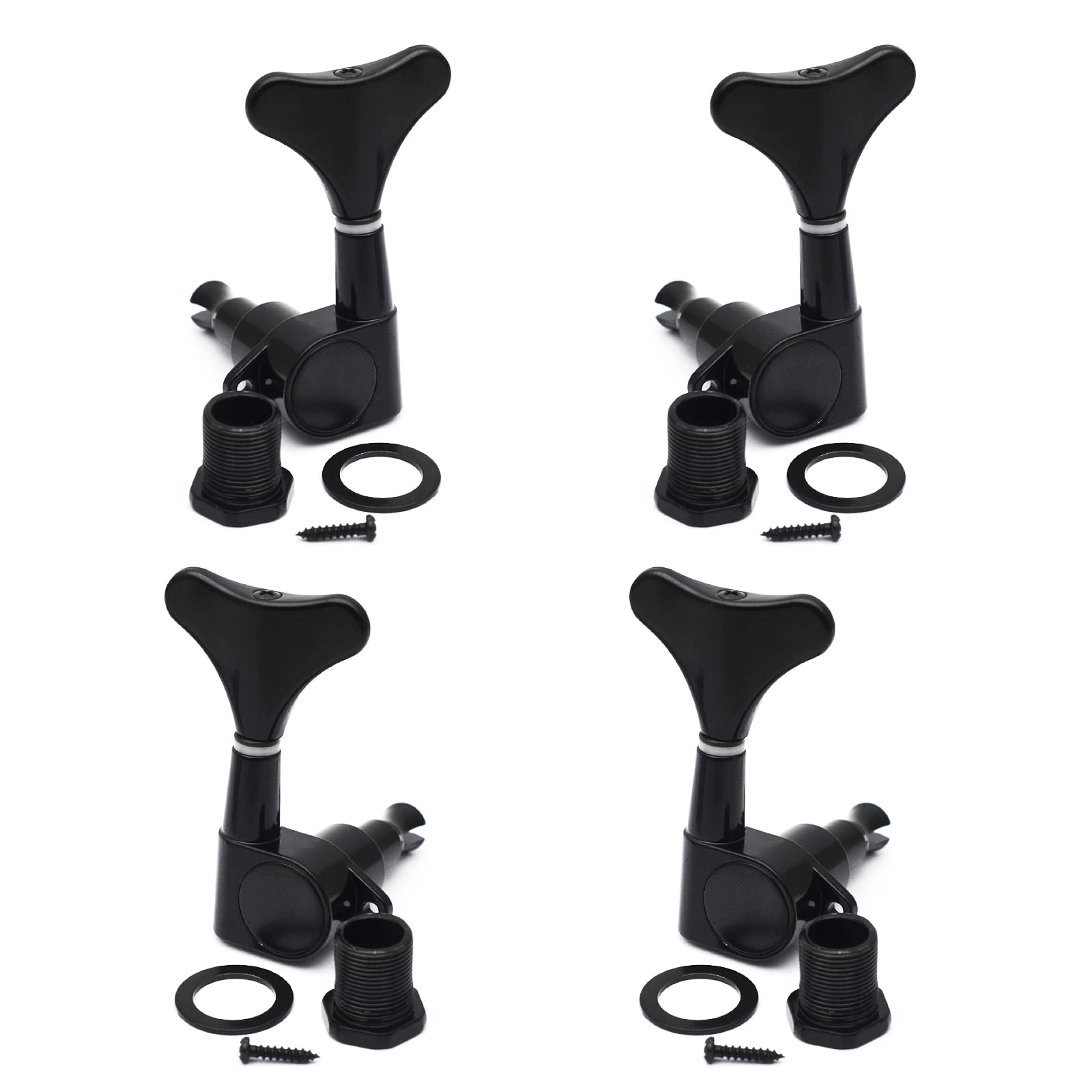 Maxcheer 2R2L Electric Bass Guitar Sealed Tuning Pegs Tuners Machine Heads Tuning Keys/Buttons Guitar Parts Machine Head Tuners