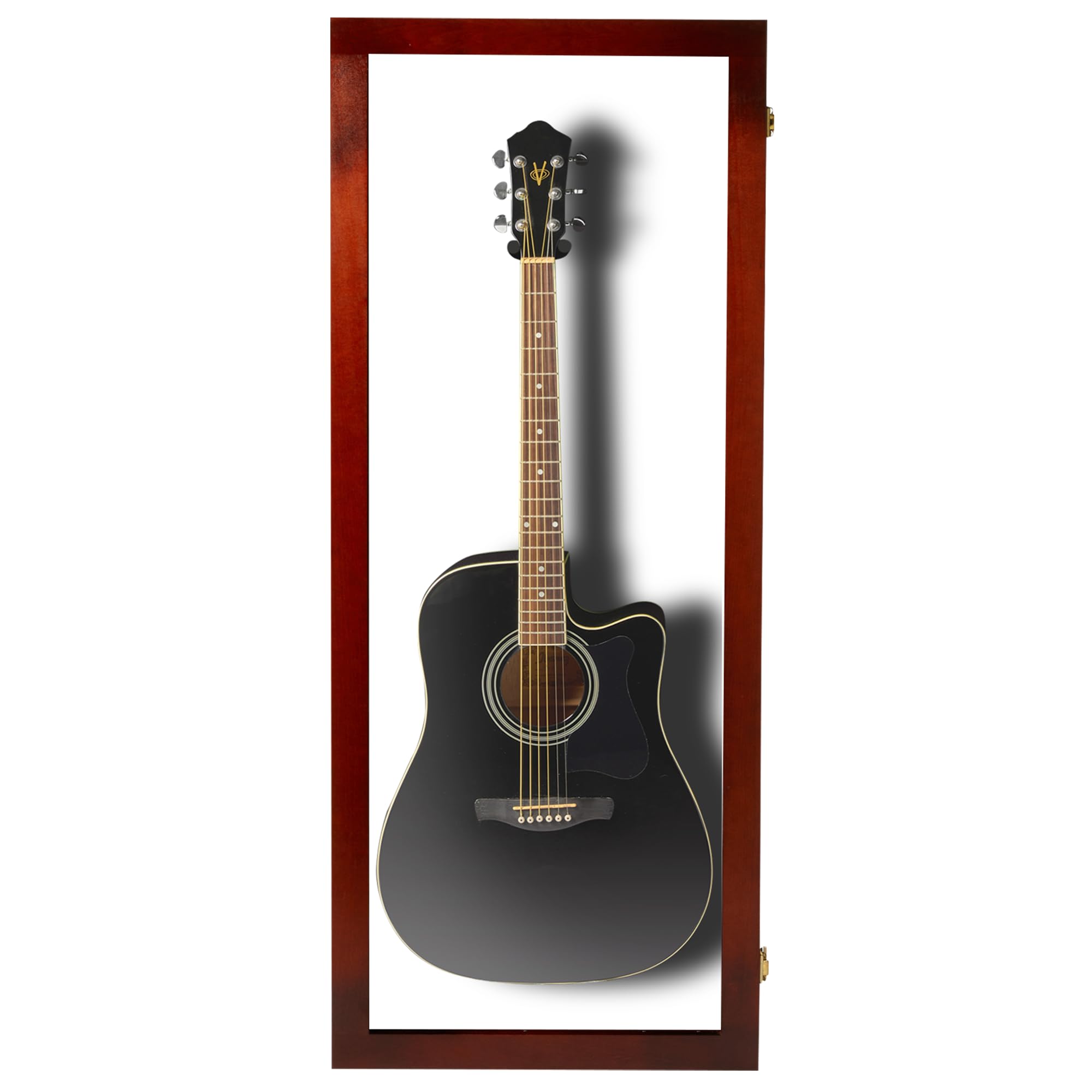 Pennzoni Acoustic Guitar Display Case - Acrylic Acoustic Guitar Case - Guitar Display Case Wall Mount Made From Hardwood Frame &