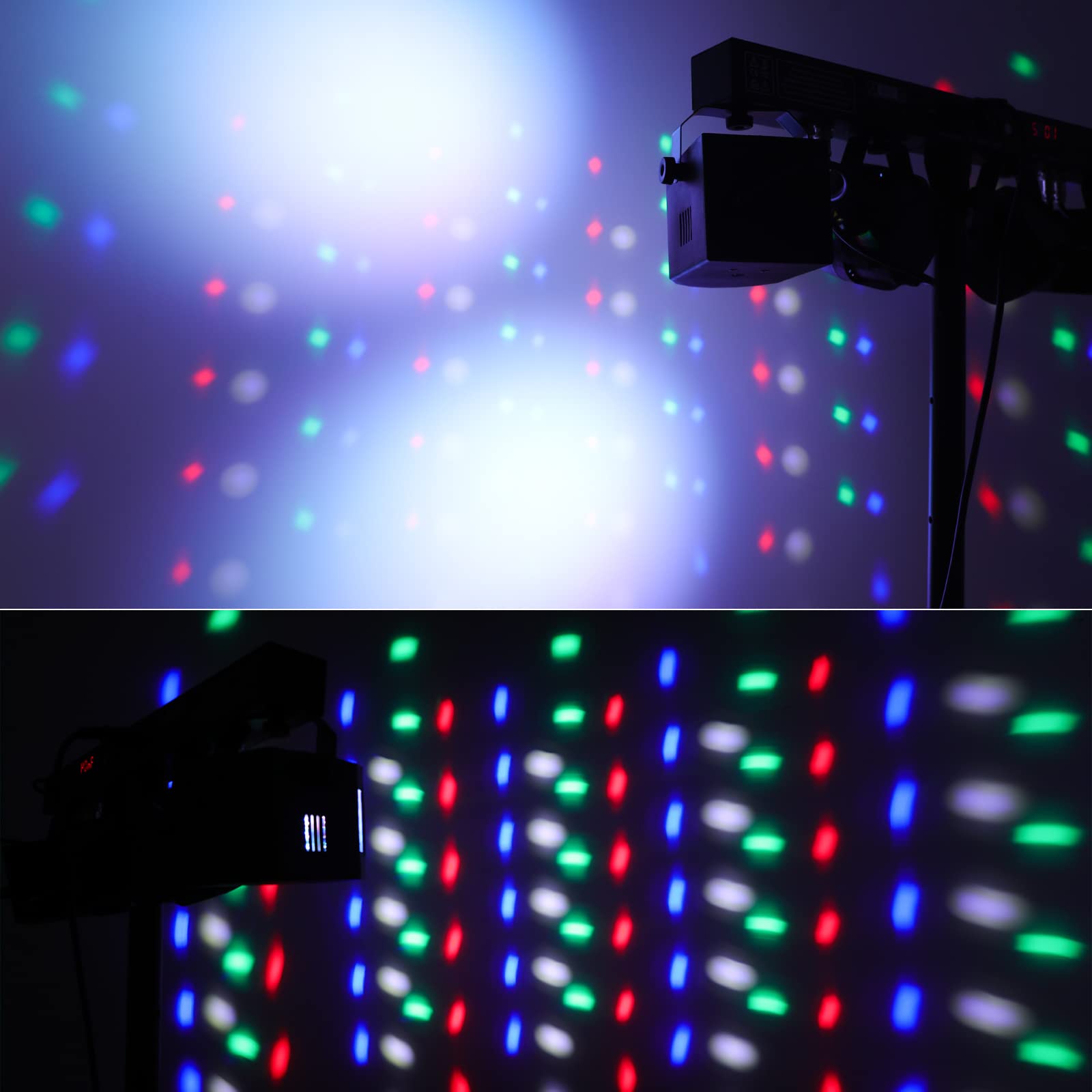 Telbum Rechargeable DJ Lights with Stand Wireless DJ Gig Bar Light Package Battery Powered Sound Activated LED Stage Lighting Sy