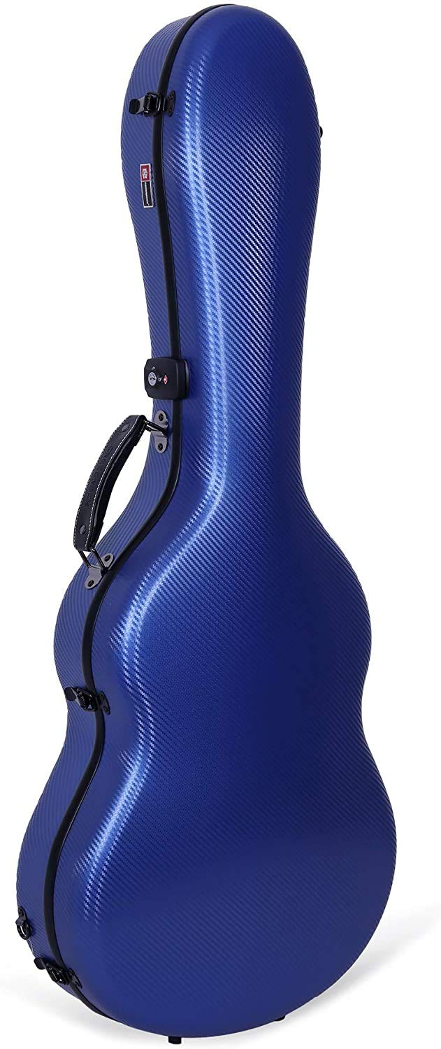Crossrock Poly Carbon Fits 4/4 Classical Guitars, Anti-Scratch Flight Case In Blue(Crf4020Cbl)