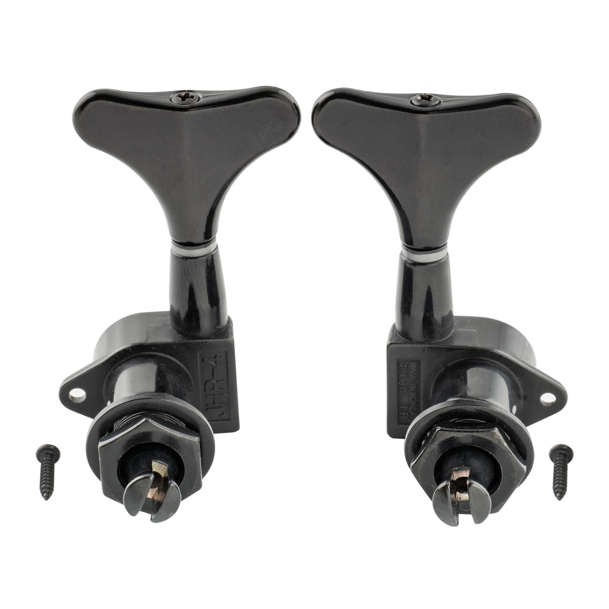 Musiclily Pro 2+2 Sealed Bass TunersTuning Keys Pegs Machine Heads for Ibanez Style Precision Jazz Bass, Black
