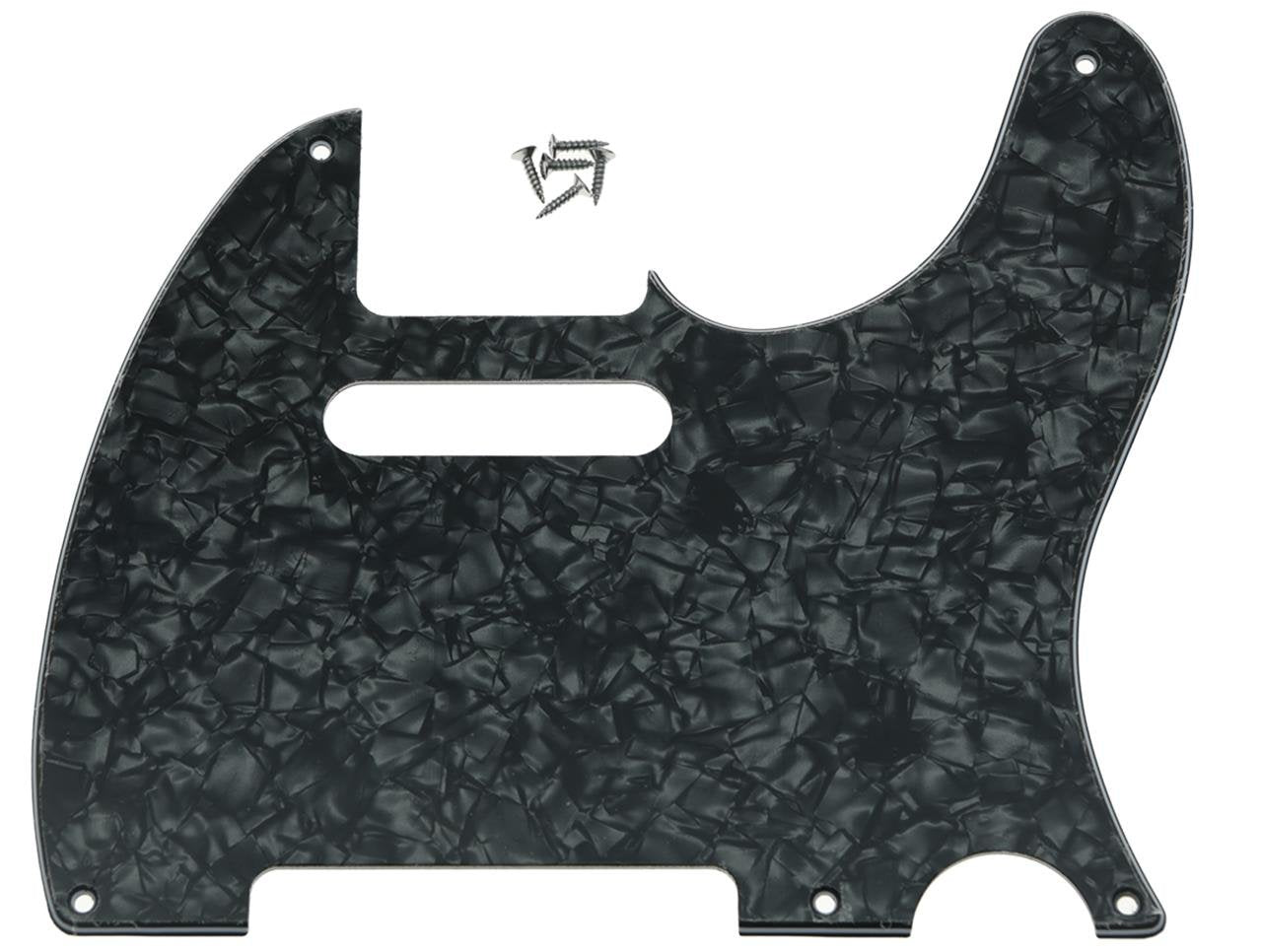 Kaish American Vintage 5 Hole Tele Pickguard Tl Guitar Pick Guard Scratch Plate For Tele/Telecaster Black Pearl