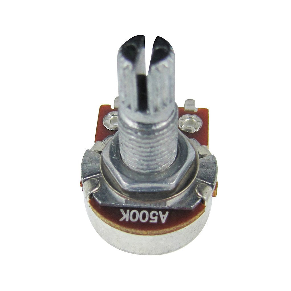 FLEOR 2pcs Small Size Guitar Pots 18mm Split Shaft A500K Potentiometers Audio Taper