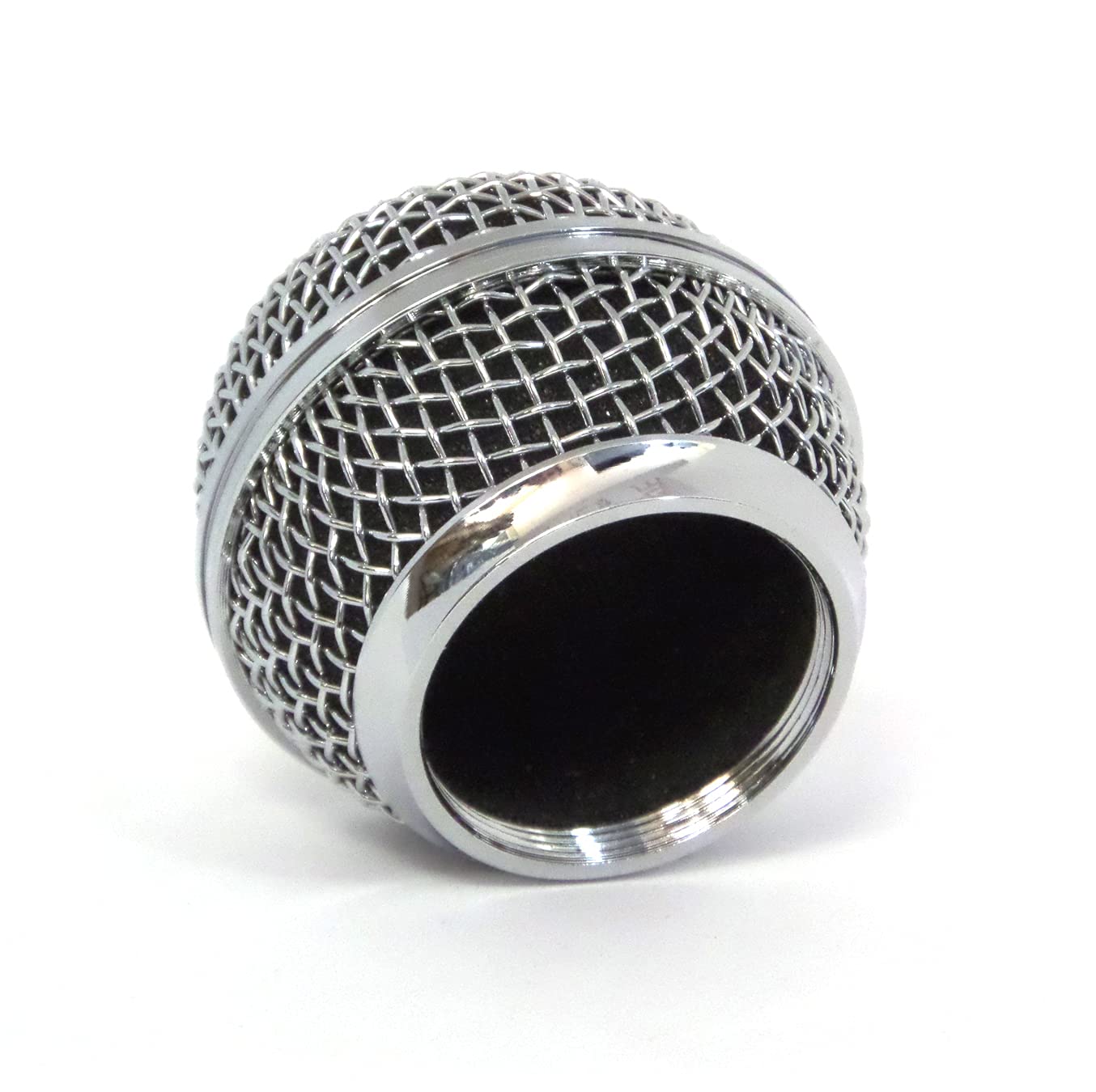 Performance Plus MB58S-C Mic Wire Mesh Replacement Ball Grill for Shure SM58, Bright Chrome