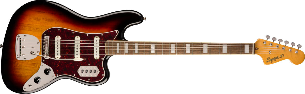 Fender Squier 6-String Bass Guitar Classic Vibe Bass Vi, With 2-Year Warranty, 3-Color Sunburst, Right-Handed, With Pickup Switc