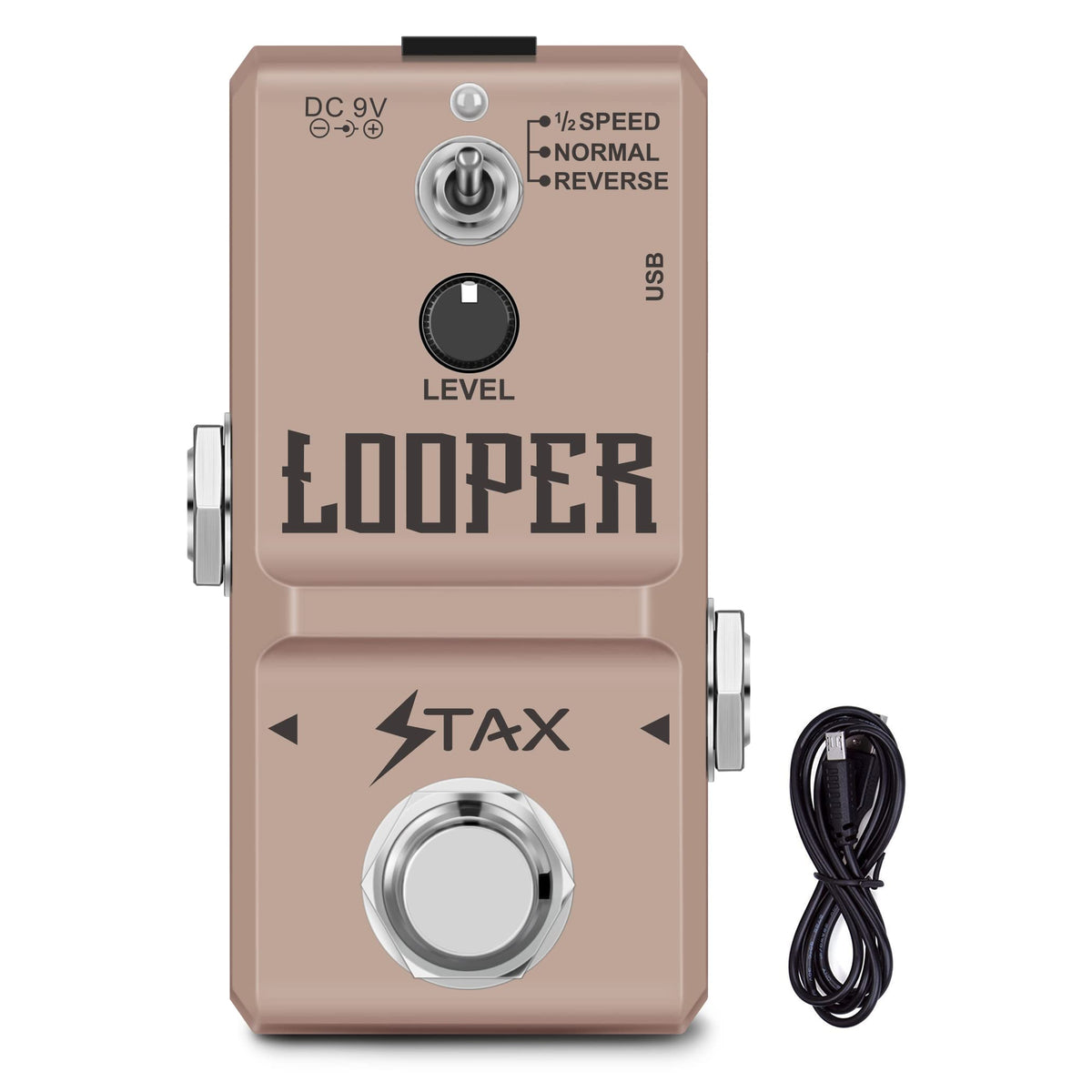 Stax Looper Guitar Pedal Loop Station Guitar Effects Pedal With Unlimited Overdubs 10 Minutes Of Looping, 1/2 Time, And Reverse