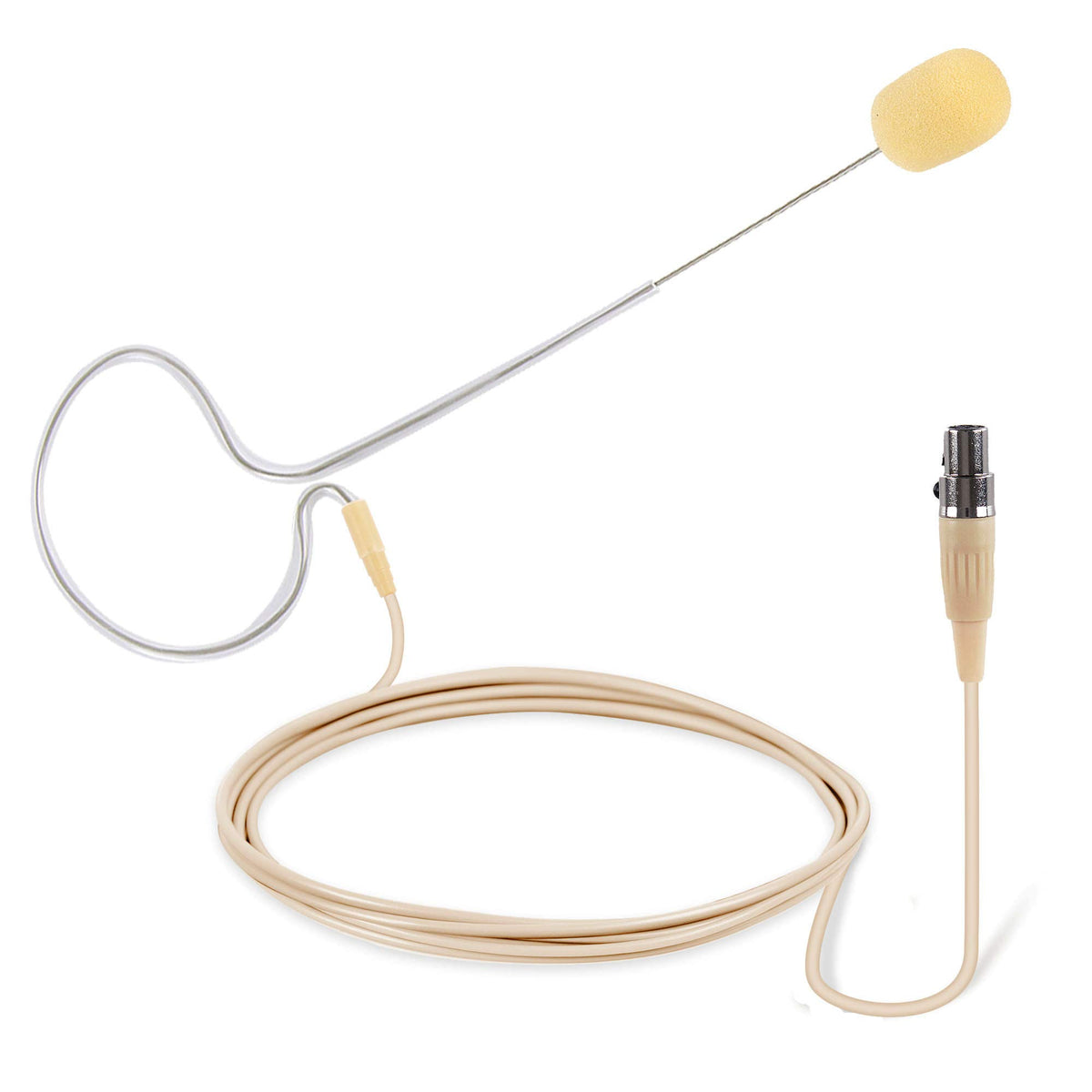 Pyle-Pro On-Ear Audio Condenser Microphone - Portable Omnidirectional Wired Headset Condenser Mic With 4 Pin Mini Xlr Cable And
