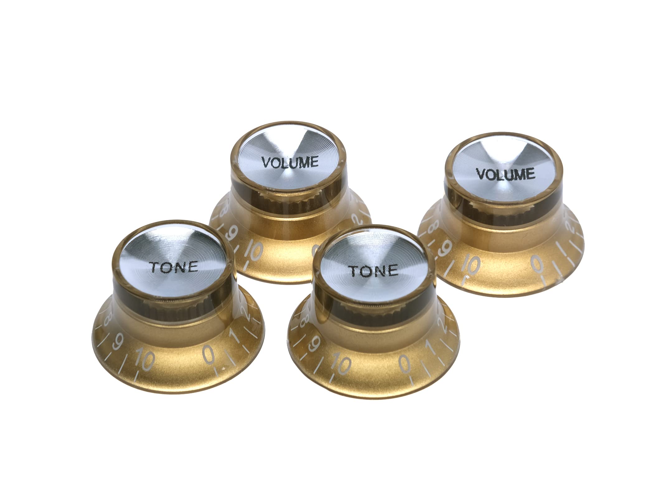 harpfeas Metric Size 18 Spline Top Hat Bell Reflector 2 Volume 2 Tone Knobs Set for Epiphone Les Paul SG Electric Guitar Asia Im