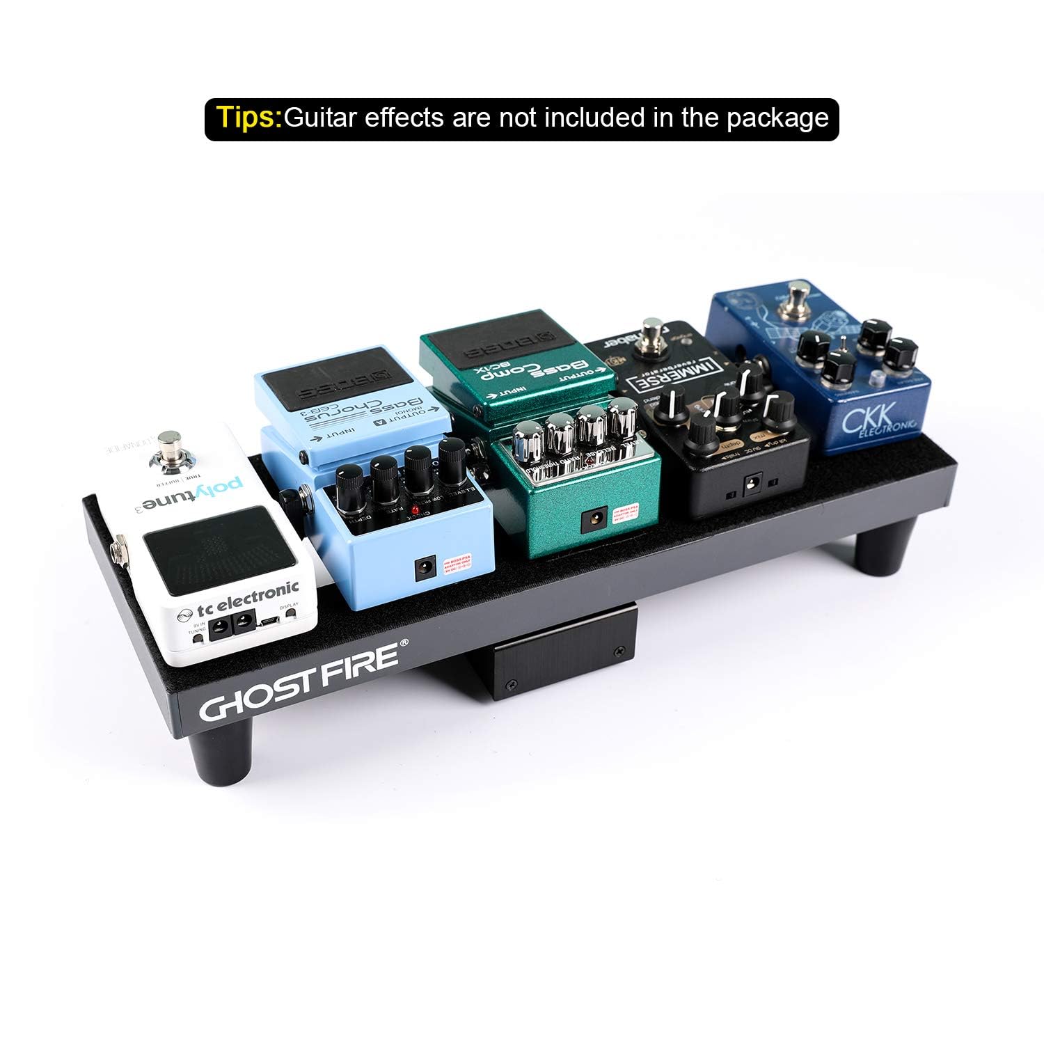 Ghost Fire Guitar Pedal Board Aluminum Alloy Super light Effect Pedalboard with Carry Bag (31.5''x15.5'' SPL-08)