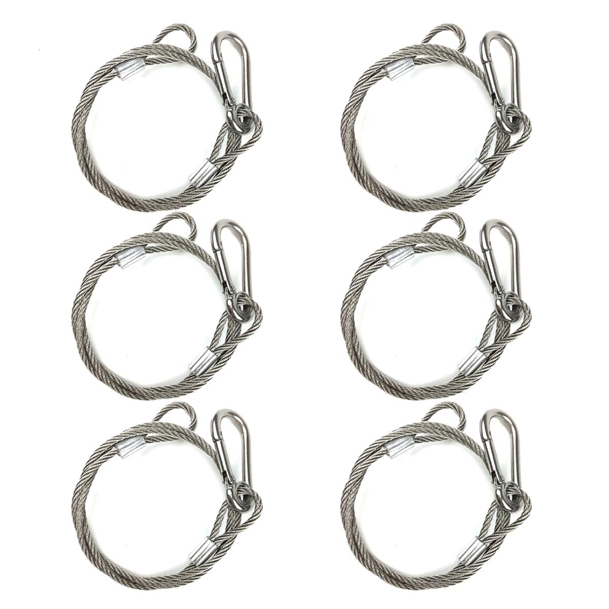 Smtung 315 Fall Prevention Safety Cables Stainless Steel Security Rope For Party Lights Dj Light Stage Lighting 176Lb Load Capac