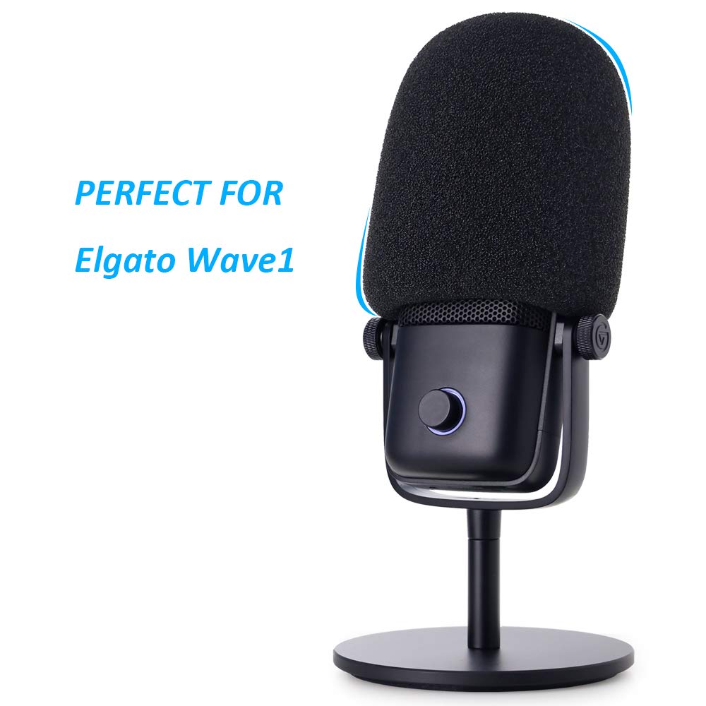Windscreen for Elgato Wave 1 Microphone - Professional Mic Foam Covers Pop Filter Compatible with Elgato Wave:1 Streaming Microp