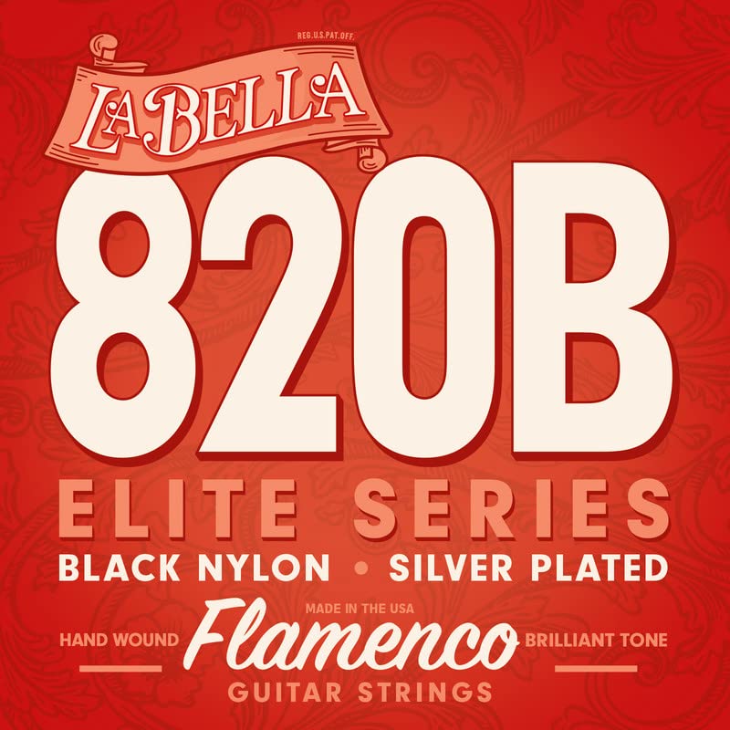 La Bella 820B Elite - Flamenco, Black Nylon