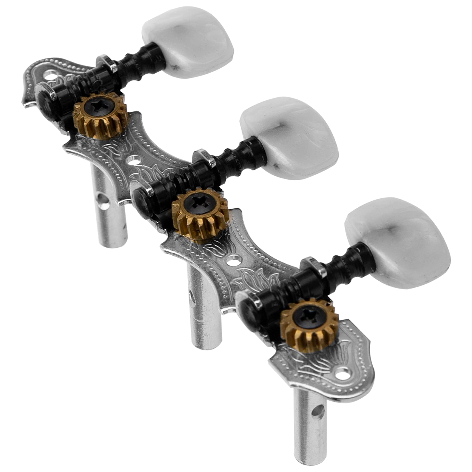 Yootones Classical Guitar String Tuning Peg Tuners Machine Heads Tuning Keys Pegs 3L3R 1:14 Compatible with Classical Guitar