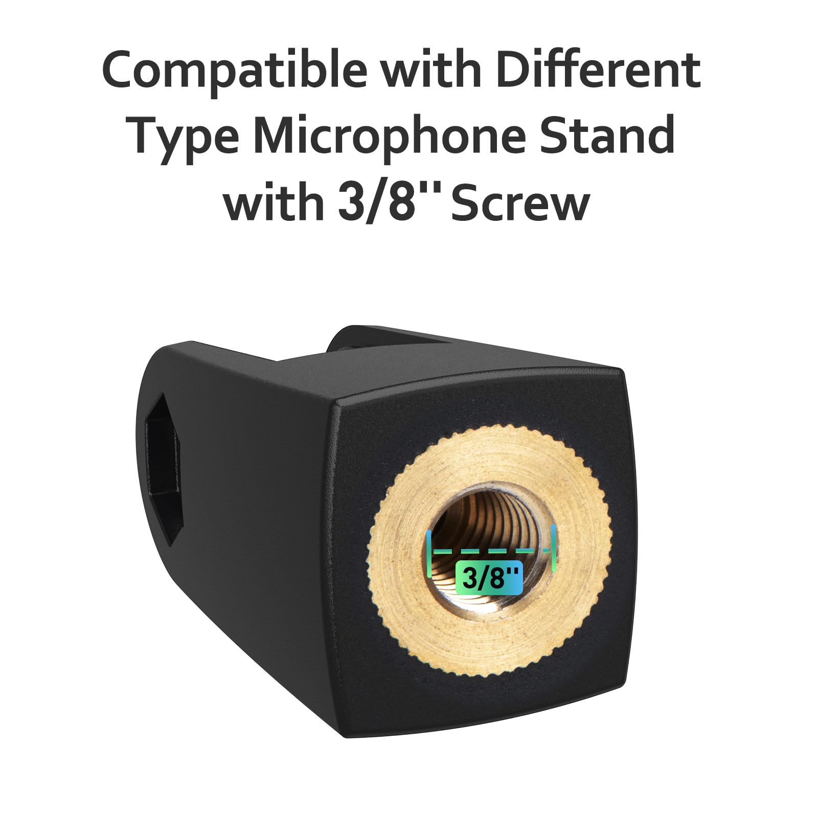 WIBOND Microphone Mount Adapter for HyperX QuadCast, HyperX QuadCast Mount Adapter HyperX QuadCast S Boom Arm Replacement Adapte