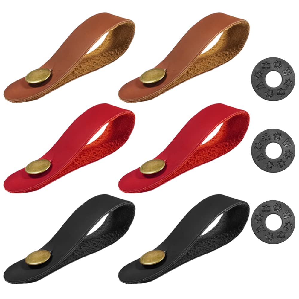 Sourceton 6 Pieces Guitar Strap Button And 3 Pieces Guitar Strap Locks, Leather Guitar Neck Strap Button, Guitar Strap String, G