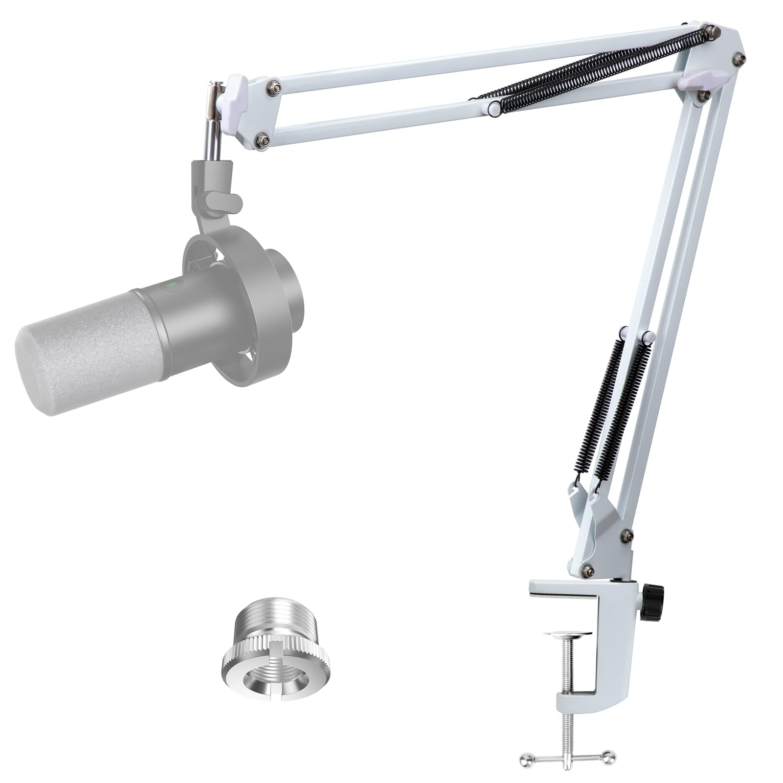 White Boom Arm For Fifine K688 - White Mic Arm Compatible With Fifine K688 Microphone, Professional Adjustable Scissor White Mic