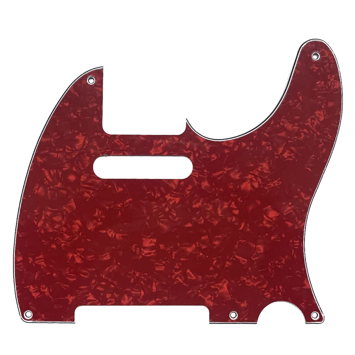 Kaish American Vintage 5 Hole Tele Pickguard Tl Guitar Pick Guard Scratch Plate For Tele/Telecaster Red Pearl
