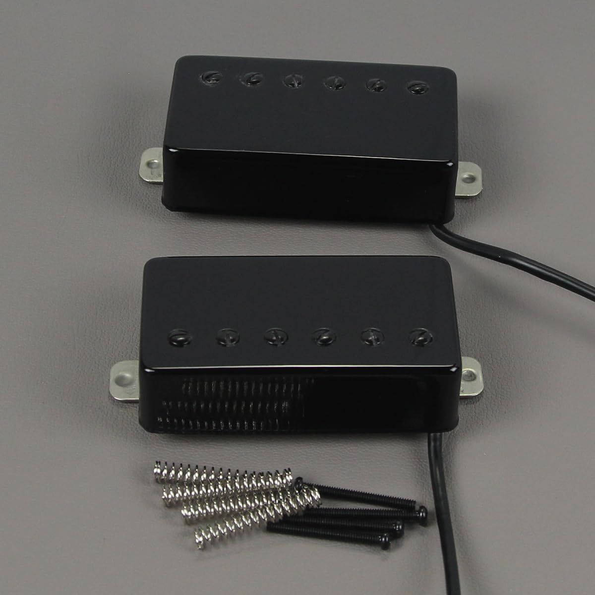 FLEOR Humbucker Pickup Ceramic Guitar Neck + Bridge Pickup Set Black Fit LP Style Electric Guitar