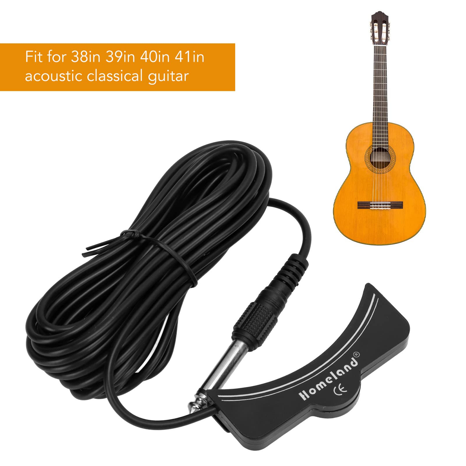 Classical Acoustic Guitar Pickup, Sound Hole Pickup Guitar High Sensitivity Low Noise Arc Sound Hole Accessories GMB309B Sportin