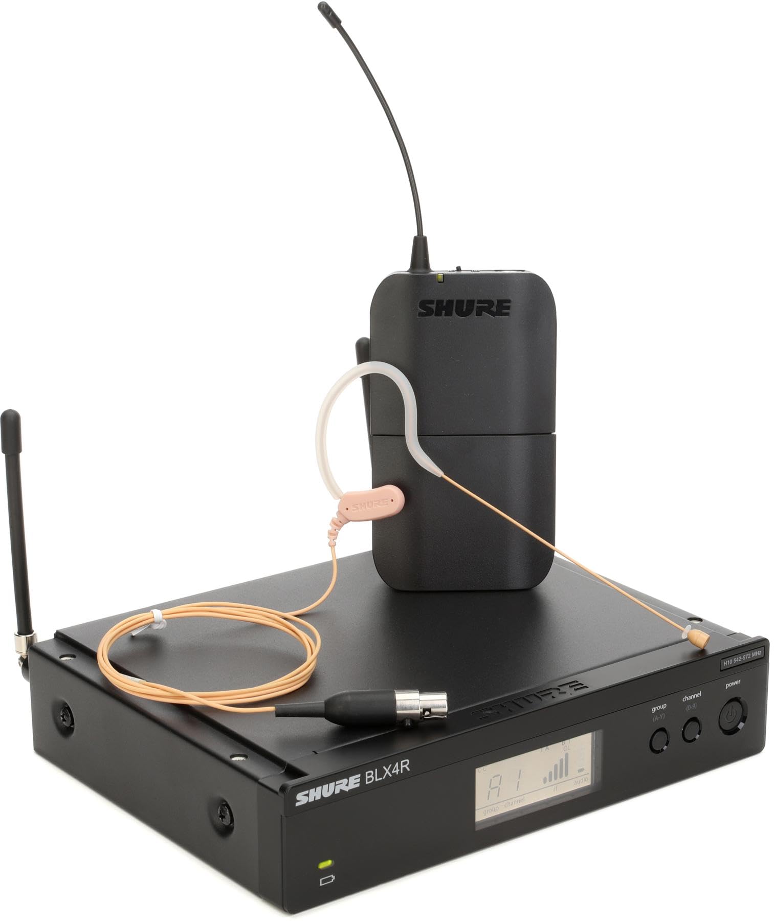 Shure BLX14R/MX53 UHF Wireless Microphone System - Perfect for Broadcast, Church, Presentations - 14-Hour Battery Life, 300 ft R