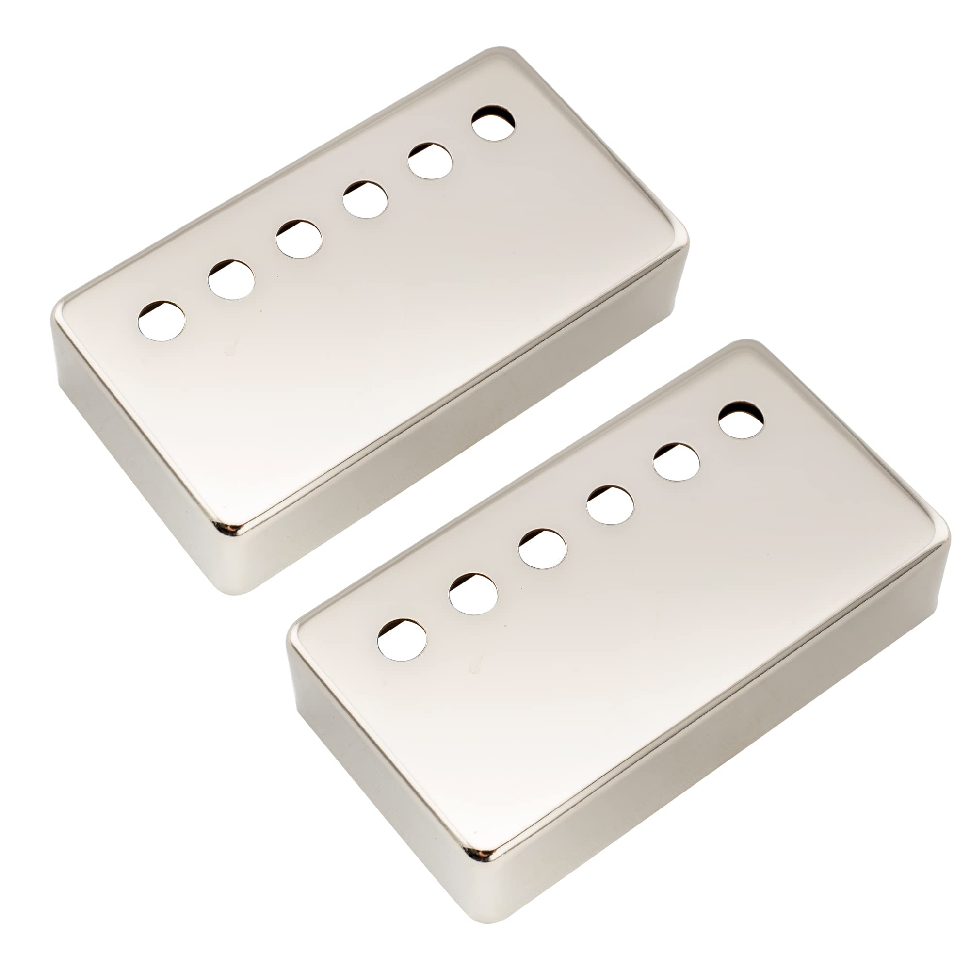 Musiclily Pro 49.2mm Nickel Silver Alloy Humbucker Pickup Covers Set for American made Electric Guitar, Nickel (Set of 2)