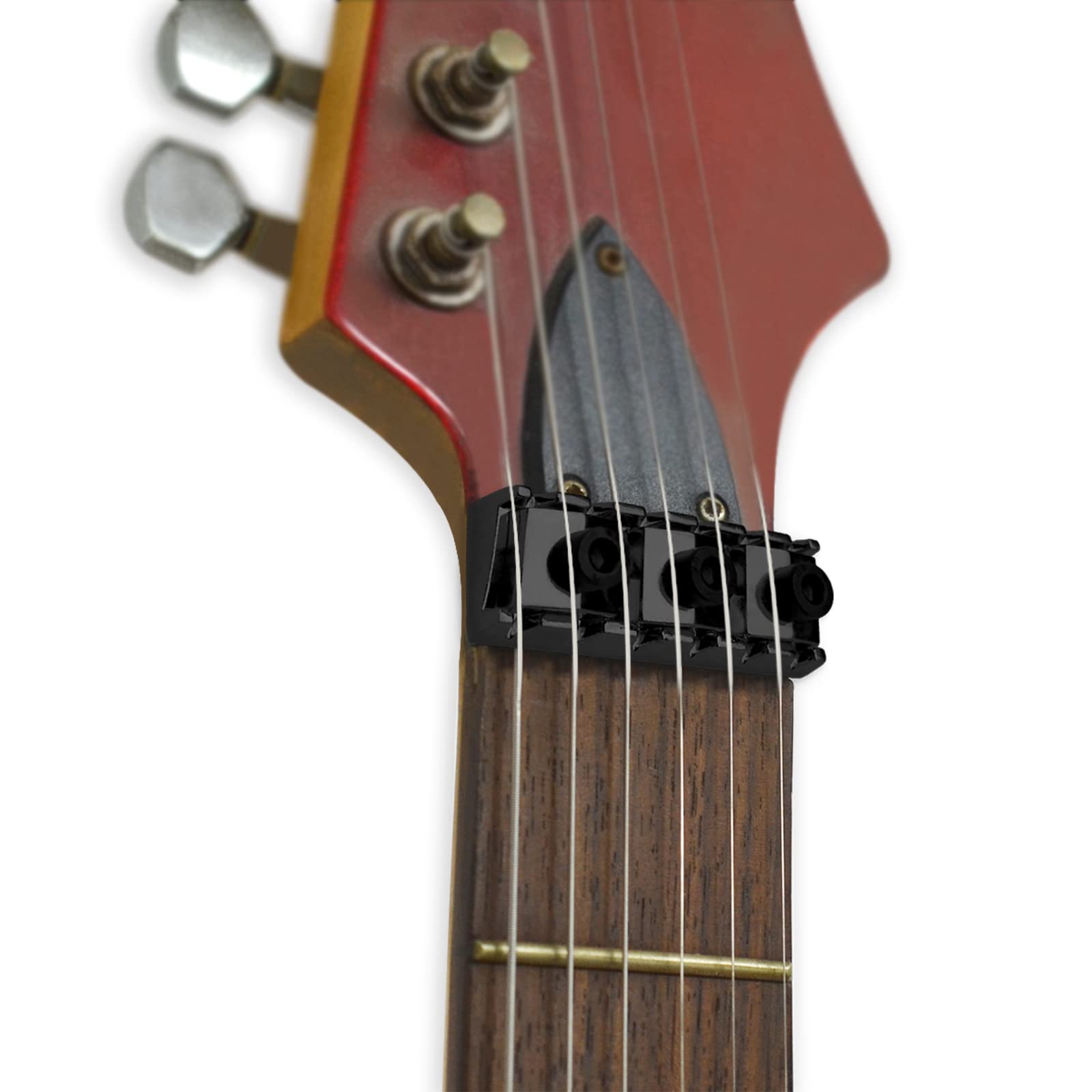 SAPHUE 42MM Guitar Tremolo Bridge Locking Nut 1-11/16 ''for Floyd Rose Style Electric Guitar Tremolo Bridge Lock System (Black)