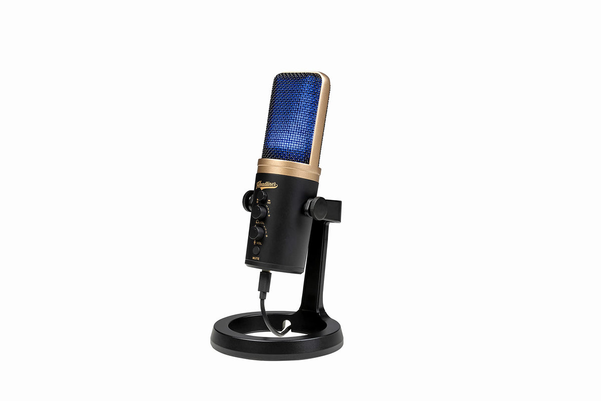Headliner Roxy Stereo Usb Mic With Dual Condenser Capsules For Mac, Pc, Ios, Android, Gaming, Recording, Streaming And Podcastin