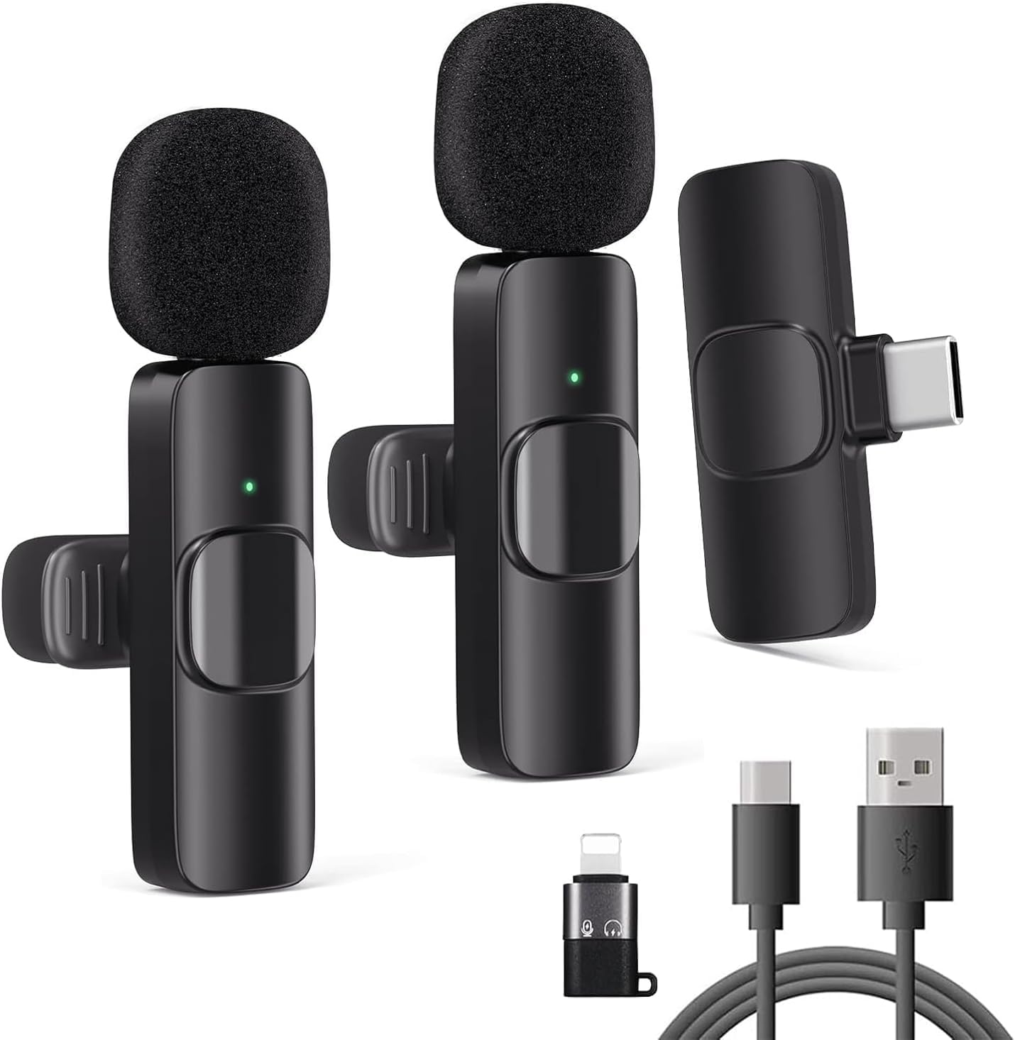 Suicune K9 Dual Wireless Lavalier Bluetooth Microphone Collar Mic With Noise Reduction Lapel Mike For Youtube, Video Recording, 