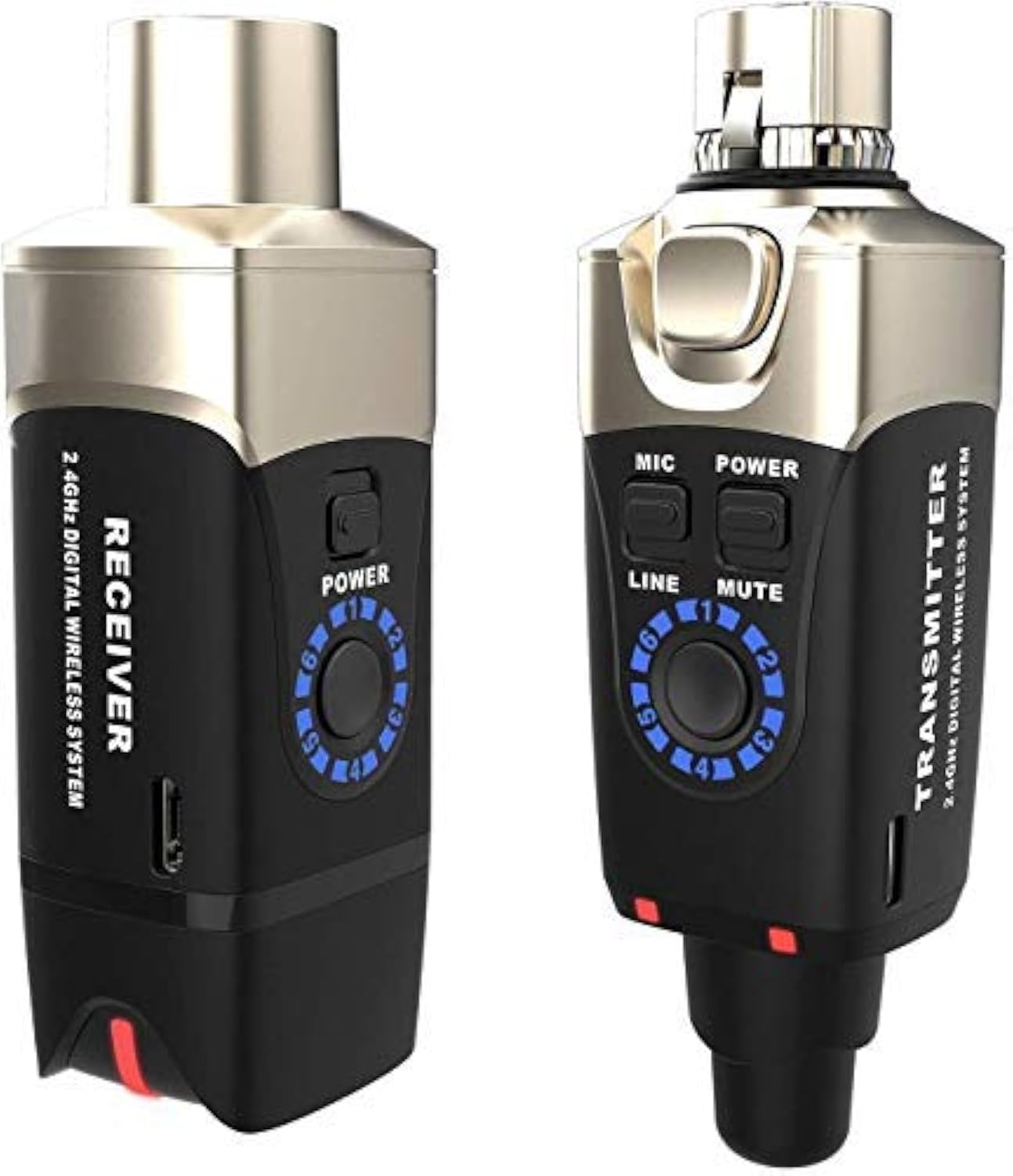 Xvive U3 XLR Microphone Wireless System 2.4GHz Wireless XLR Transmitter and Receiver for Dynamic Microphone, Audio Mixer, PA Sys