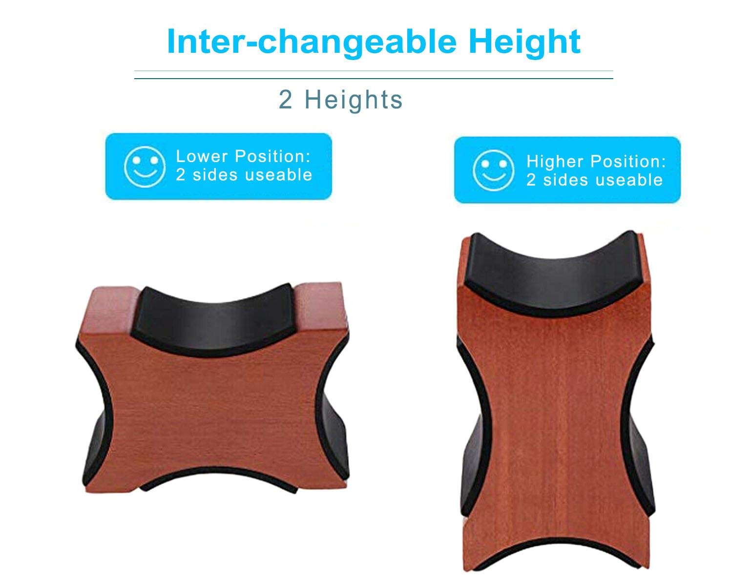 Guitar Neck Rest, Electric Acoustic & Bass Guitar Support Pillow for Changing Strings, String Instrument Wooden Neck Craddle, Lu