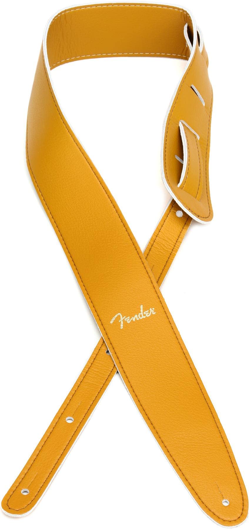Fender Vegan Leather Guitar Strap, Guitar Accessories, 2.5In, Butterscotch