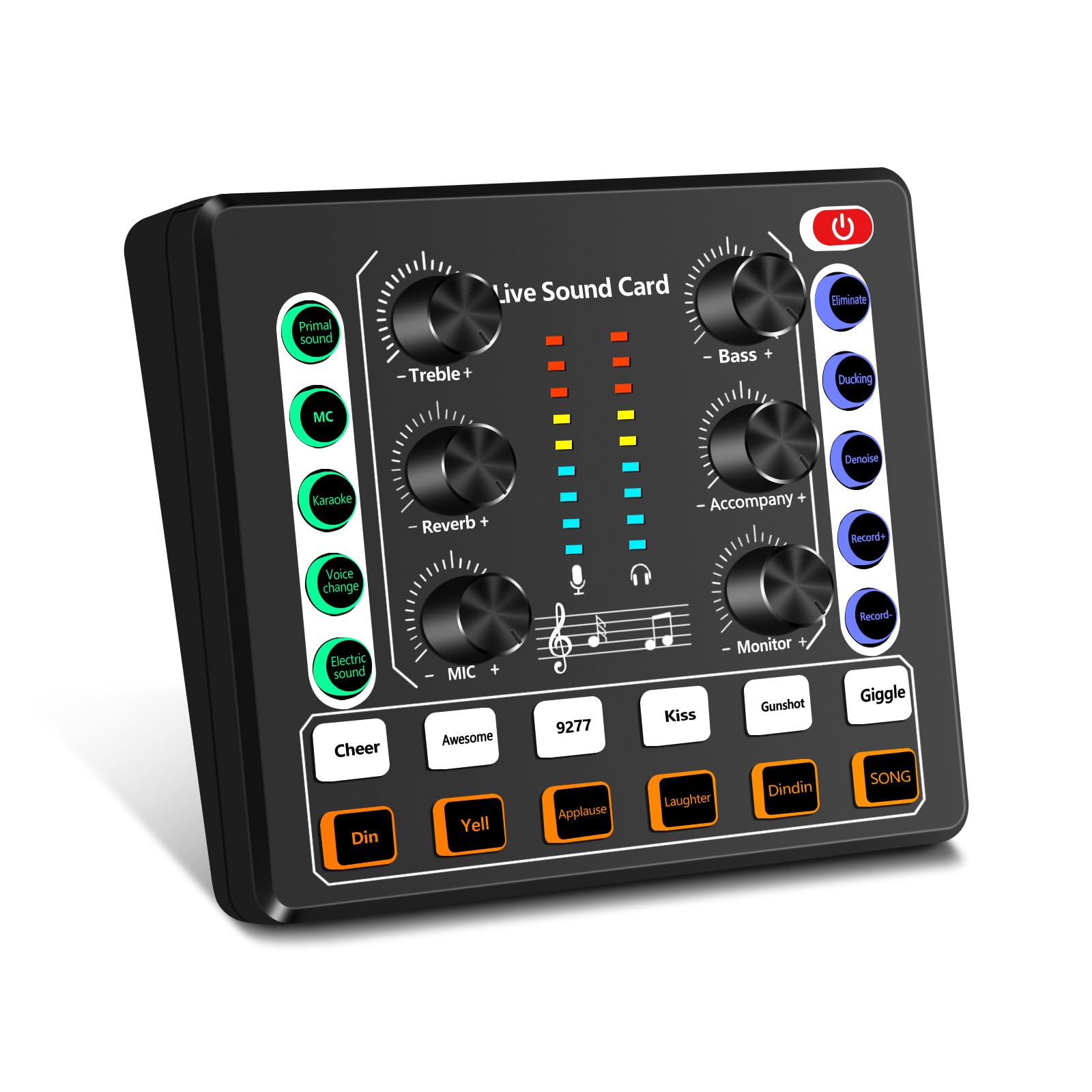 Koitmy Audio Mixer Potable Dj Sound Board Plug Play Voice Changer For Pc Phone Gaming Karaoke Studio Recording Podcast Live Stre