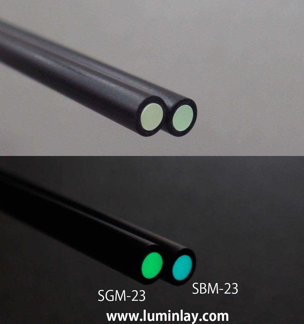 Luminlay SBM & SGM series/with black pipe / 60mm length (inner 2.5mm, outside 3.5mm, glow Blue)