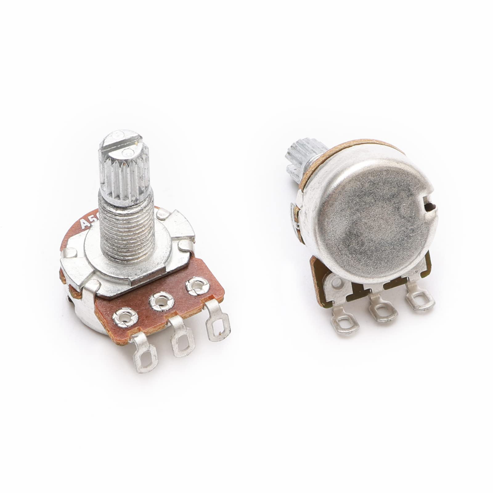 Unxuey Guitar Potentiometer Audio Pots Volume Knob Pots with Long Split Shaft A500K B500K A250K B250K OHM Replacement for Electr