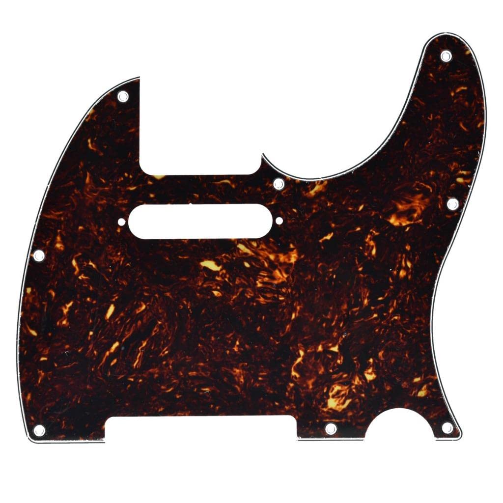 Dopro 8 Hole Tele Style Guitar Pickguard Tl Pick Guard With Pickup Mounting Screw Holes For Tele/Telecaster Darktortoise