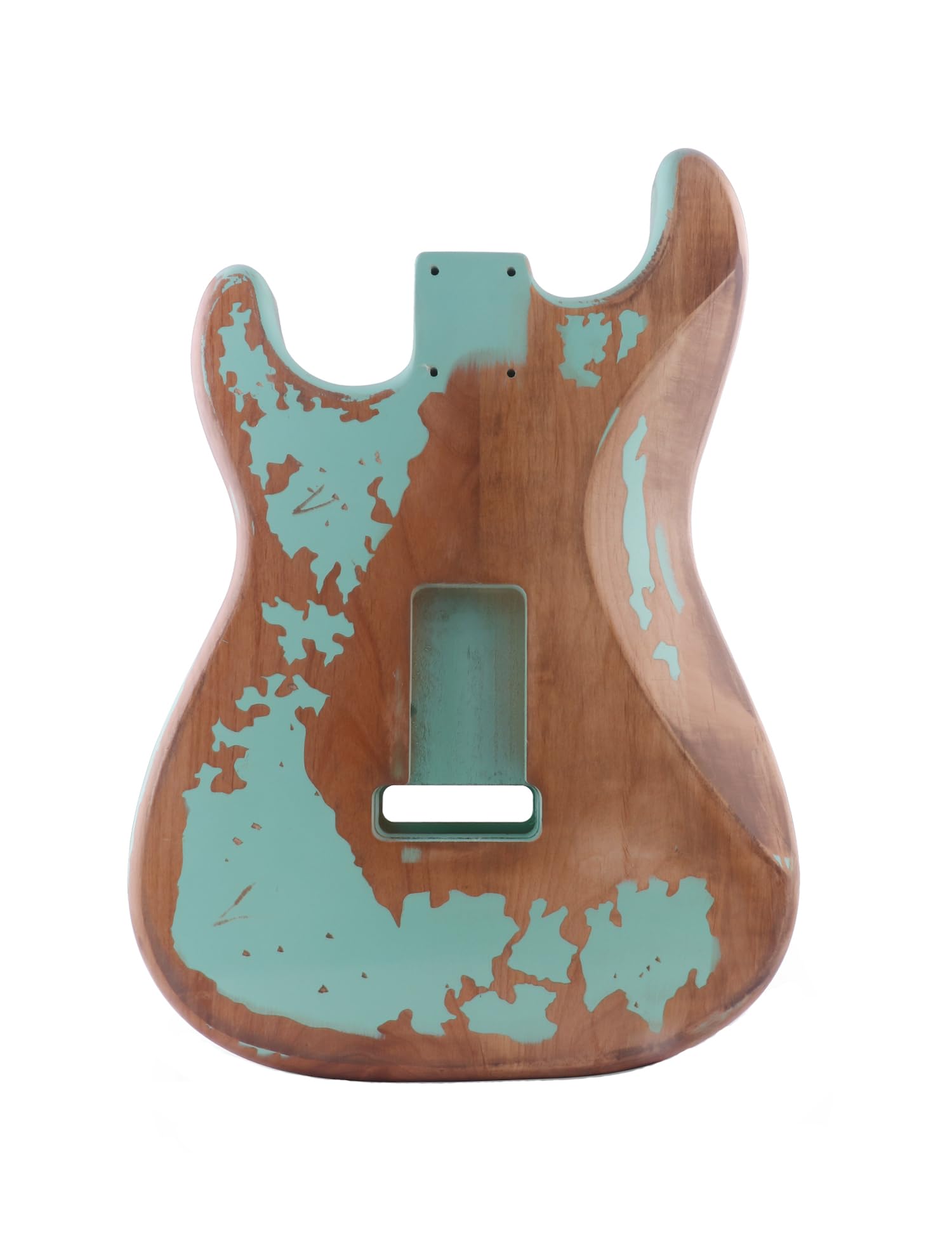 Sunsmile Relic Electric Guitar Body Nitro Top Alder Wood ST Style DIY Guitar Body H-S-H Seafoam Green.