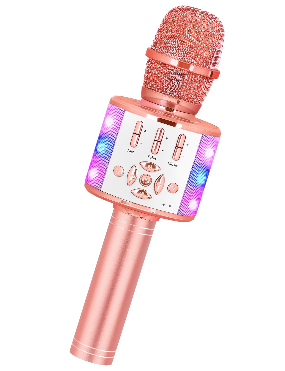 Bonaok Karaoke Microphone, Wireless Bluetooth Microphone For Singing, Gift For Kids, Adults, Girls, Boys, Christmas Kids Toys(Ro