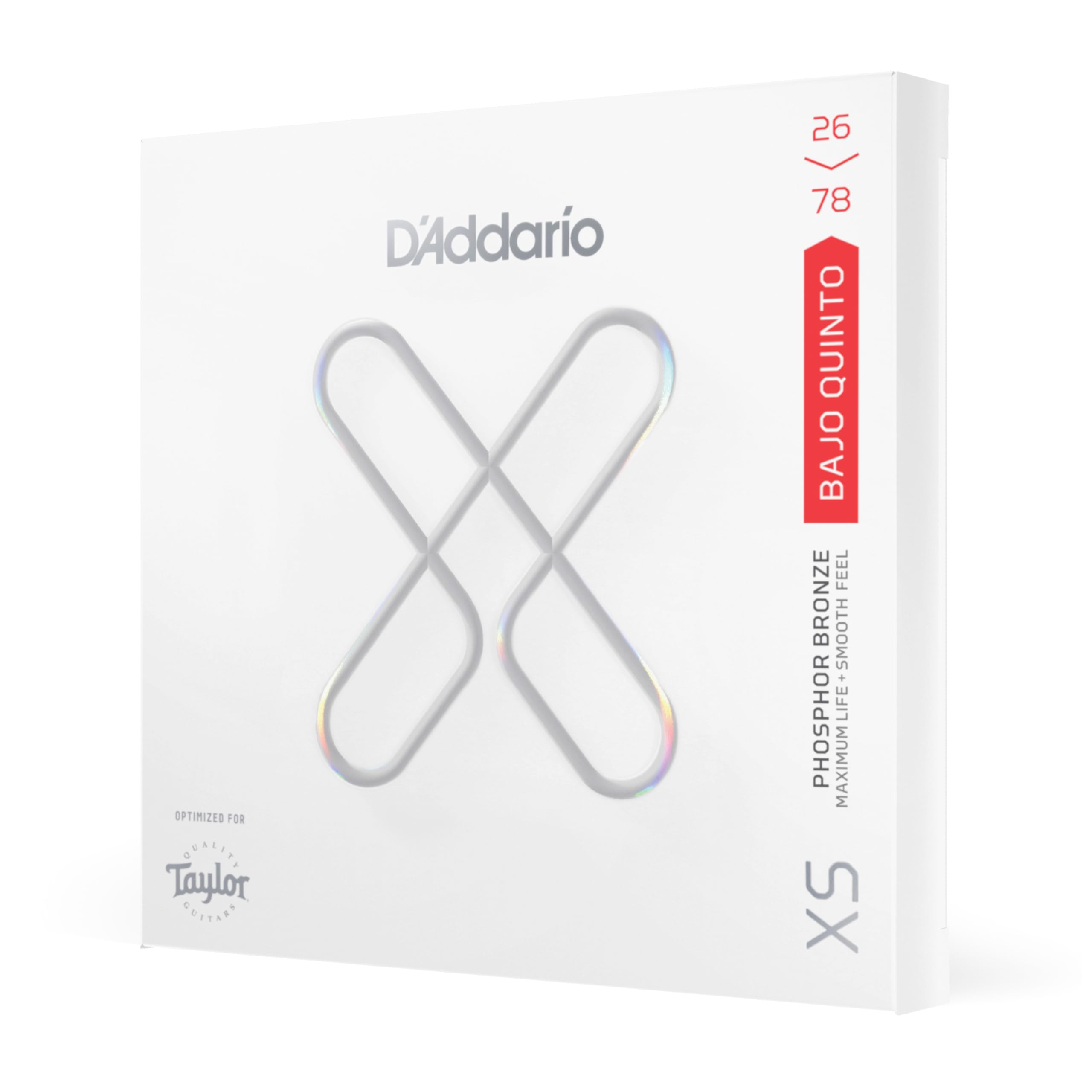 D'Addario Bajo Quinto Strings - Xs Phosphor Bronze Coated Strings - Xsapb2678 - Developed With Taylor Guitars - 10 String Set