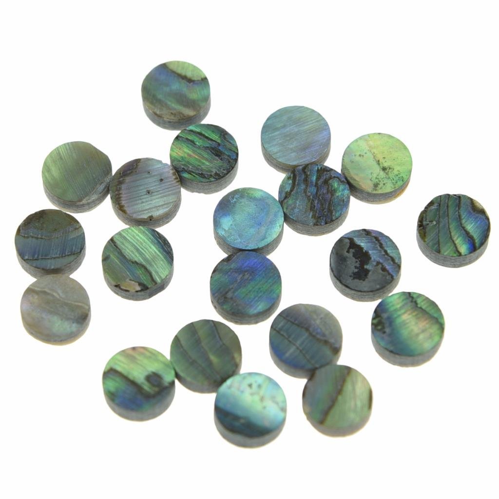 Dopro 20Pcs 6X2Mm Natural Paua Abalone Shell Inlay Fingerboard Fretboard Dots For Guitar Bass Ukulele Banjo